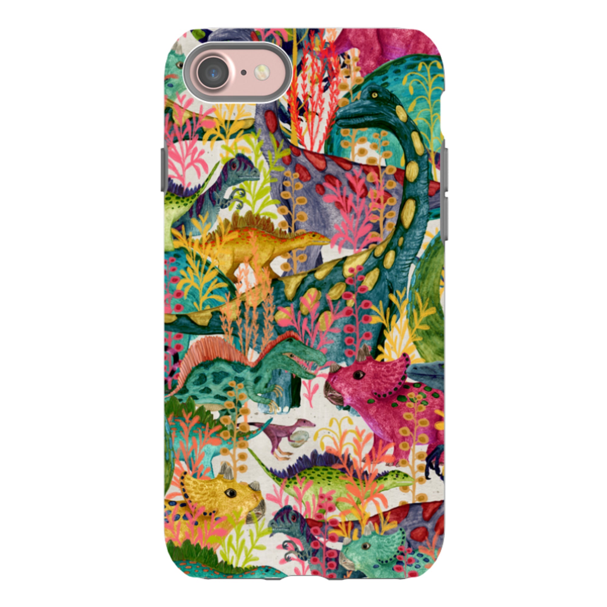 iPhone Tough Case - Dinosaur Jamboree By Katherine Quinn