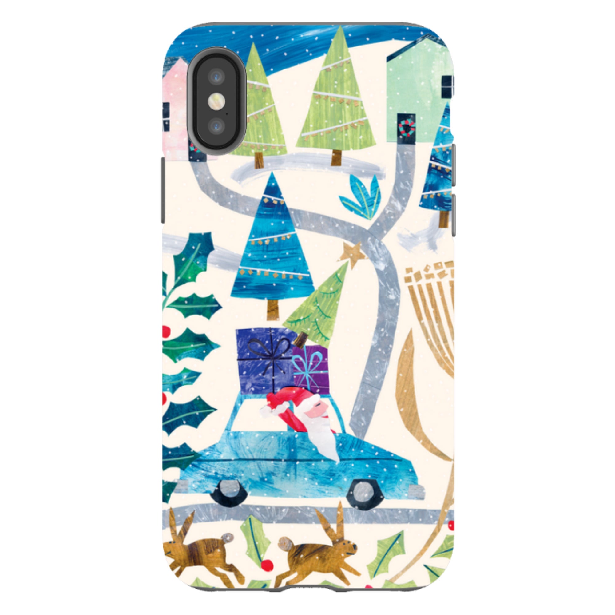 iPhone Tough Case - Santa Driving Home By Tracey English