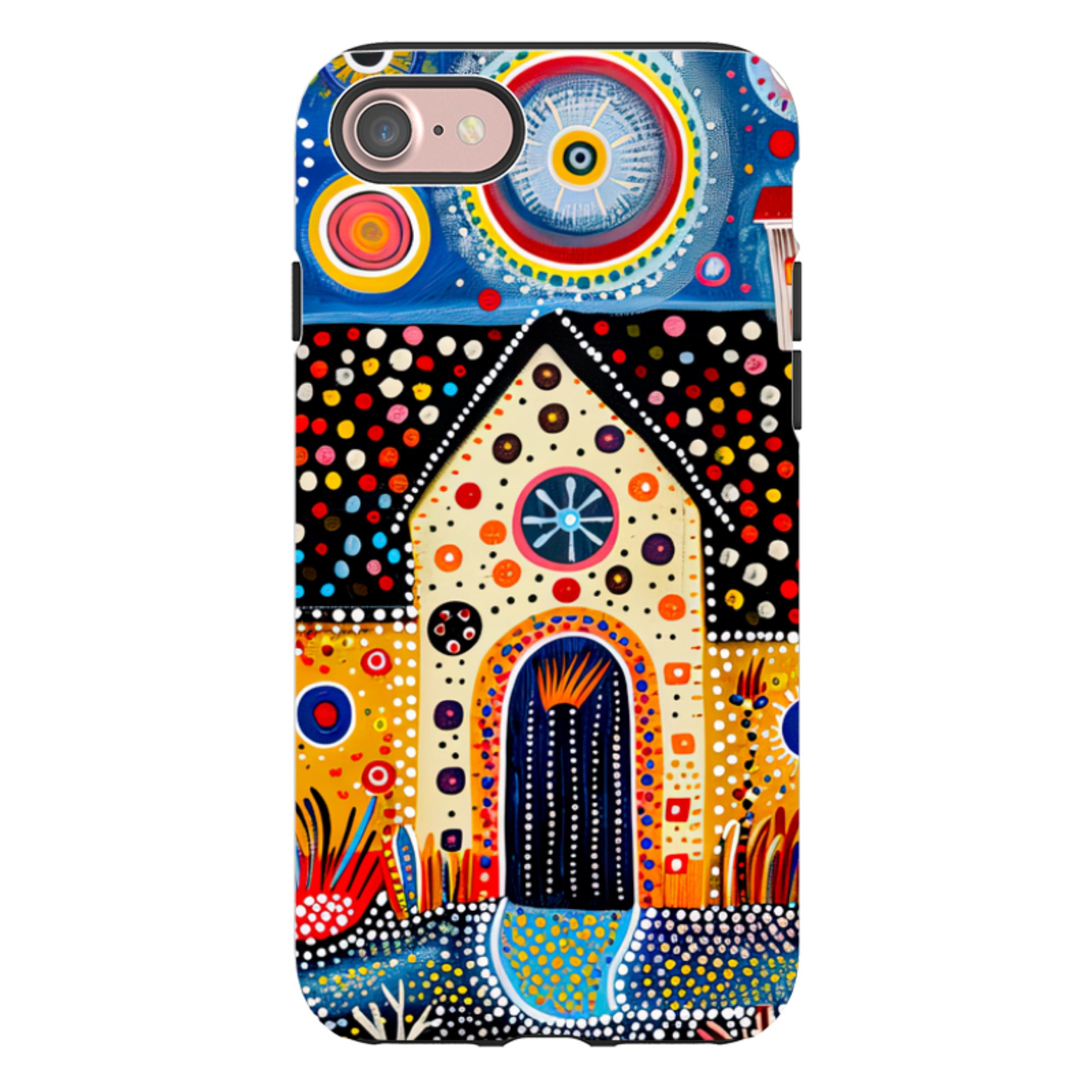iPhone Case - Folk Art House IX