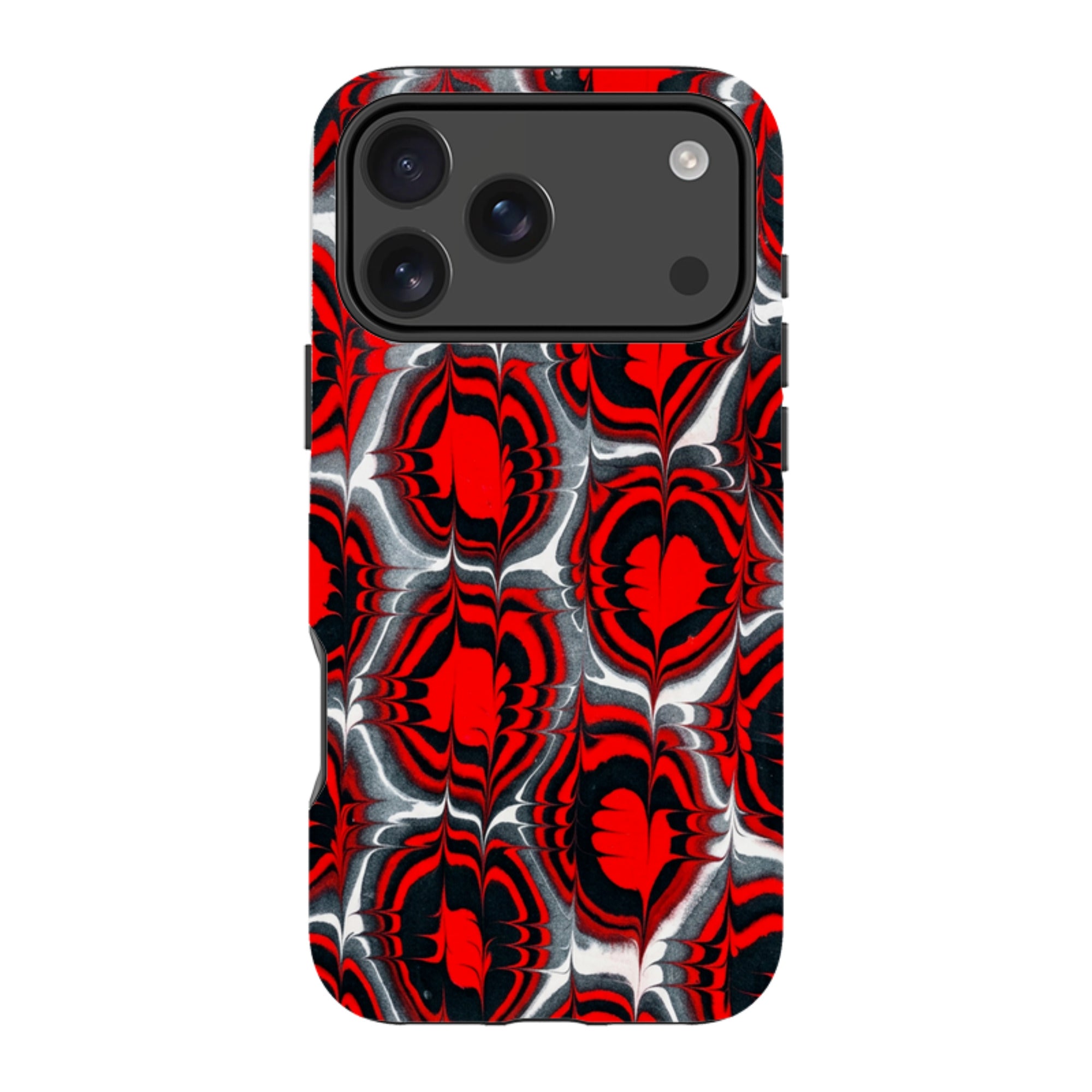 iPhone MagSafe Tough Case - Red & Black Marble