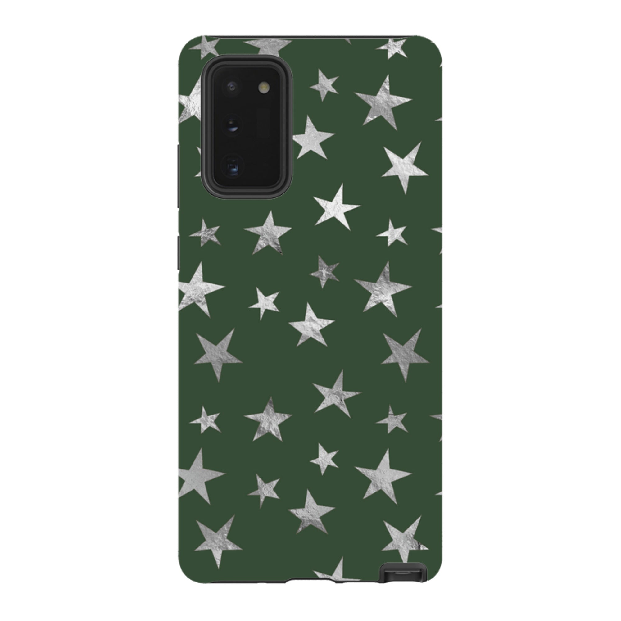 Samsung Tough Case - Green and Silver Stars