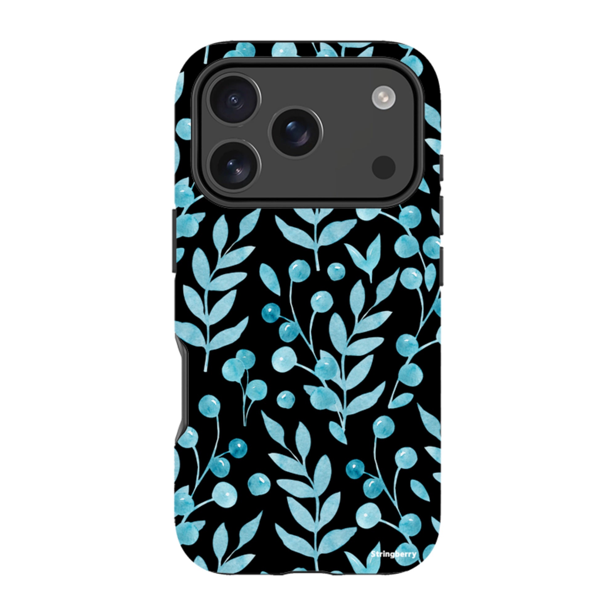 iPhone MagSafe Tough Case -  Blue Xmas Florals
