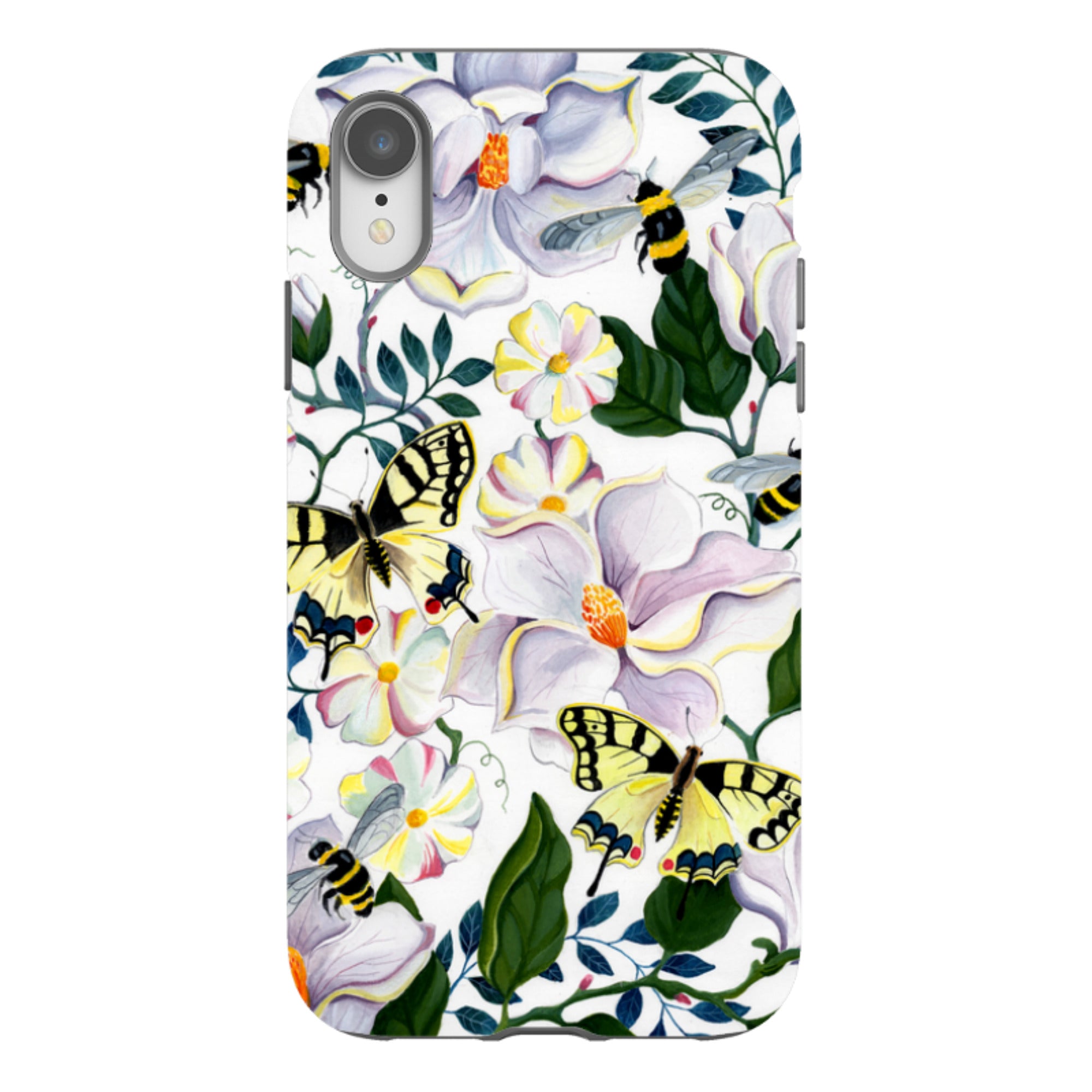 iPhone Tough Case - Bees And Magnolia By Bex Parkin