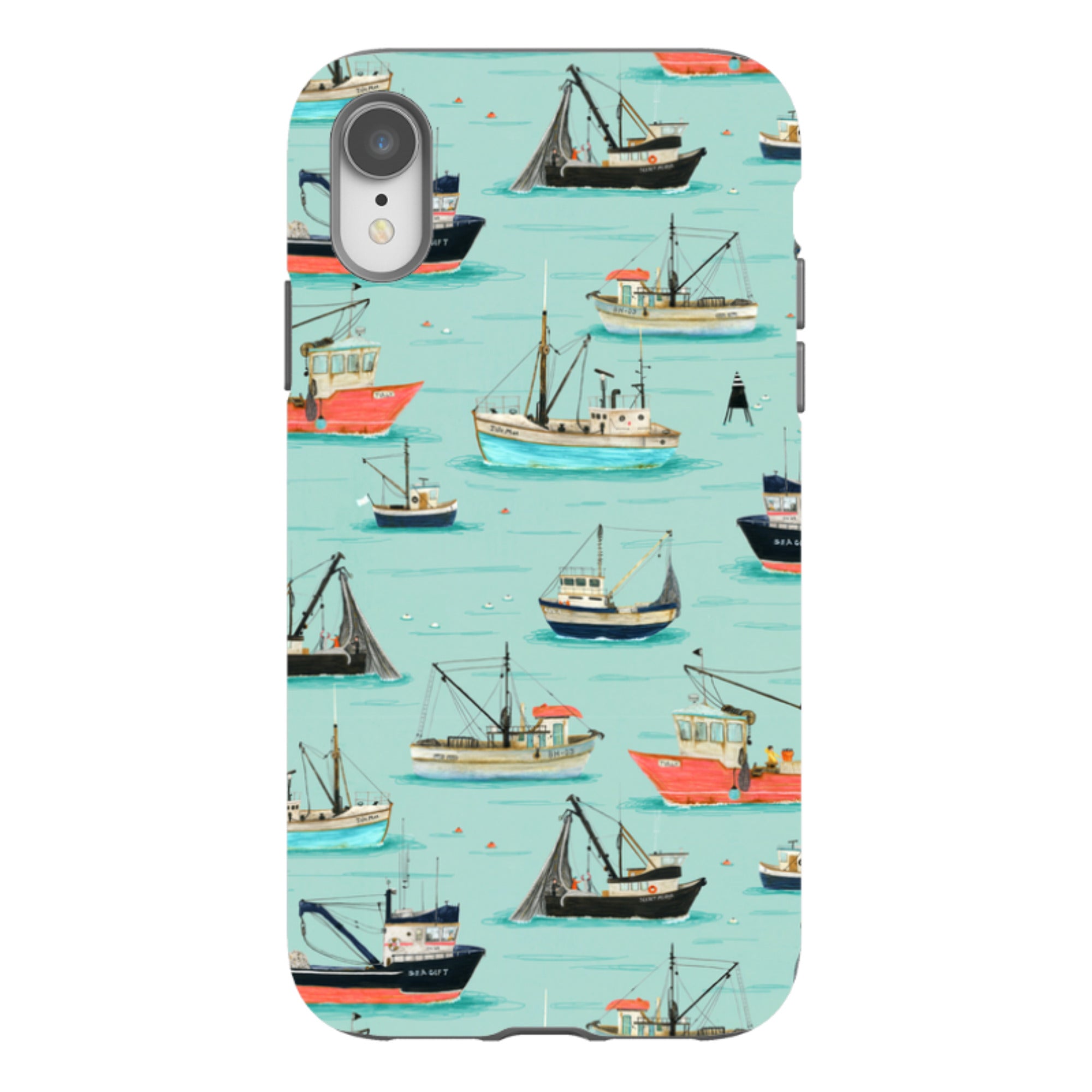 iPhone Tough Case - Fishing Boats By Katherine Quinn