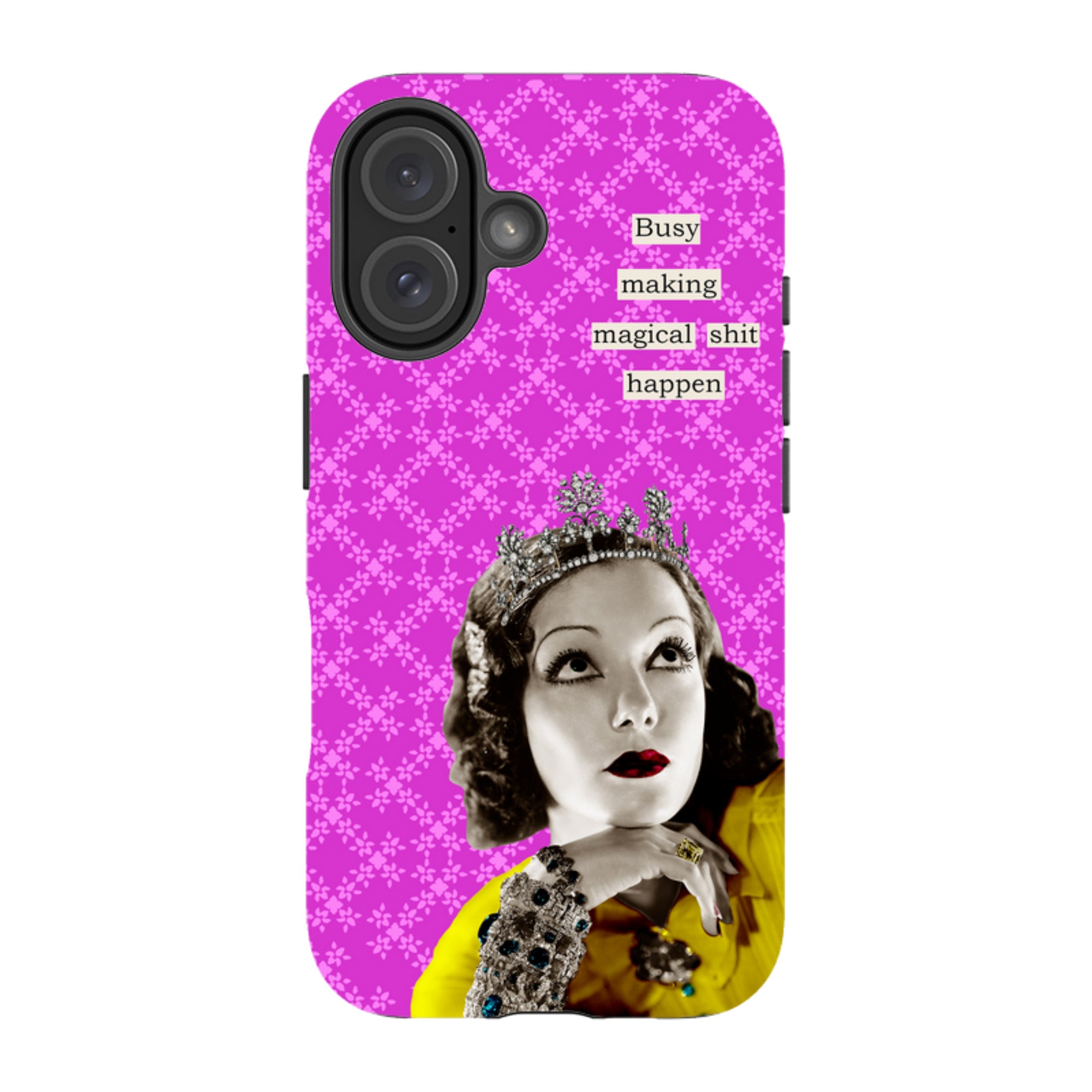iPhone MagSafe Tough Case - Busy Making Magical  Sh-t Happen By Clare Jordan
