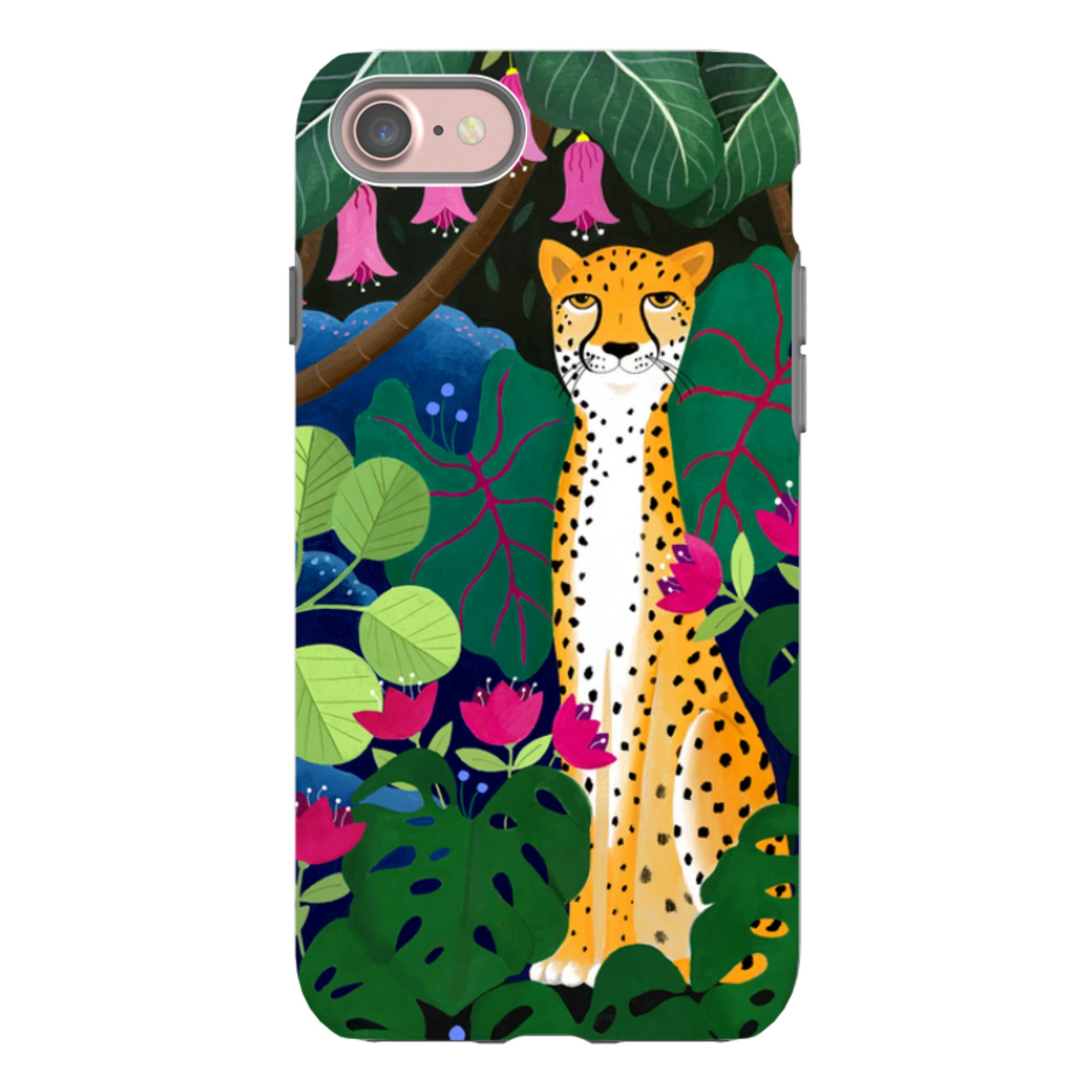 iPhone Tough Case - Cheetah And Monstera By Bex Parkin