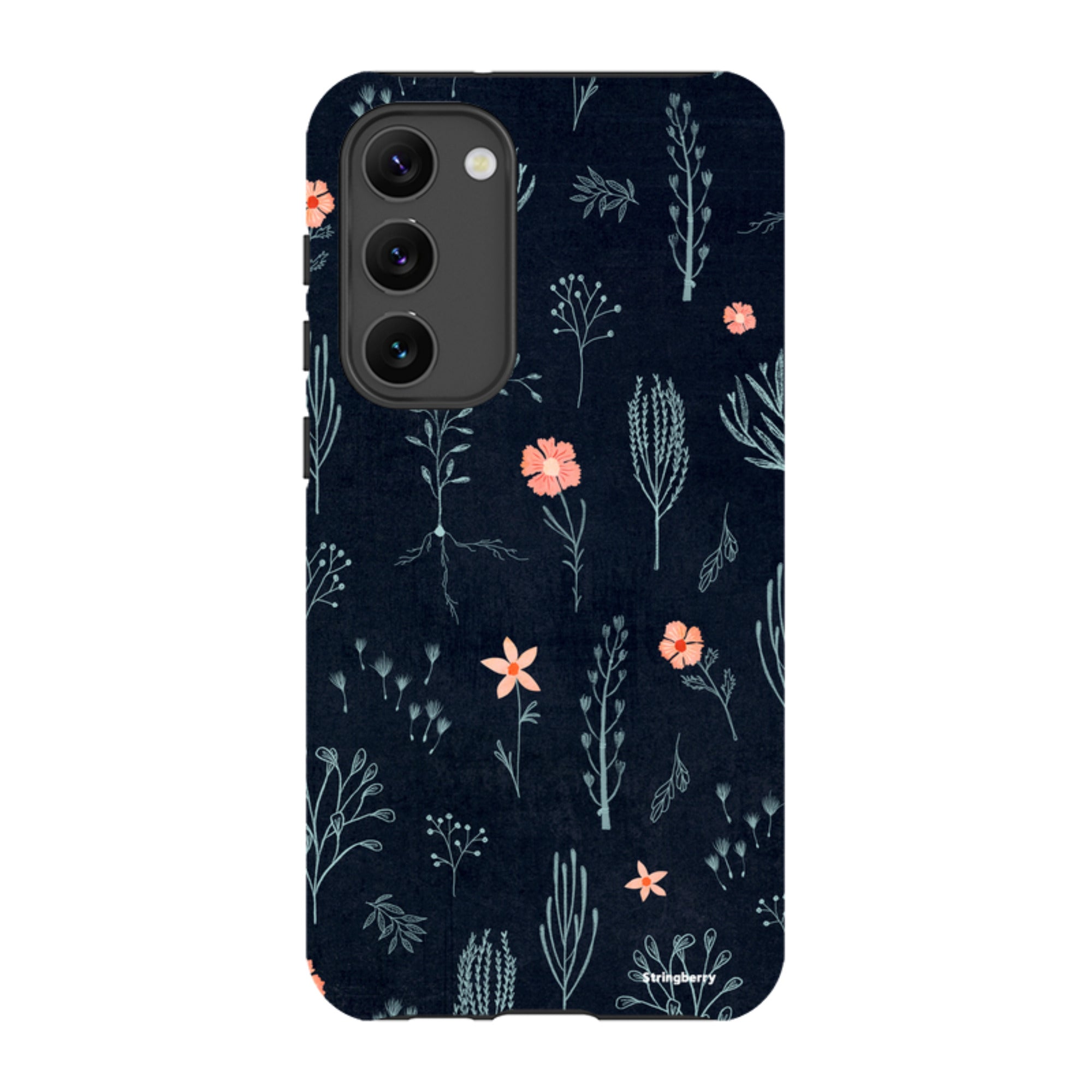 Samsung Tough Case - Floral Light Blue And Pink By Katherine Quinn