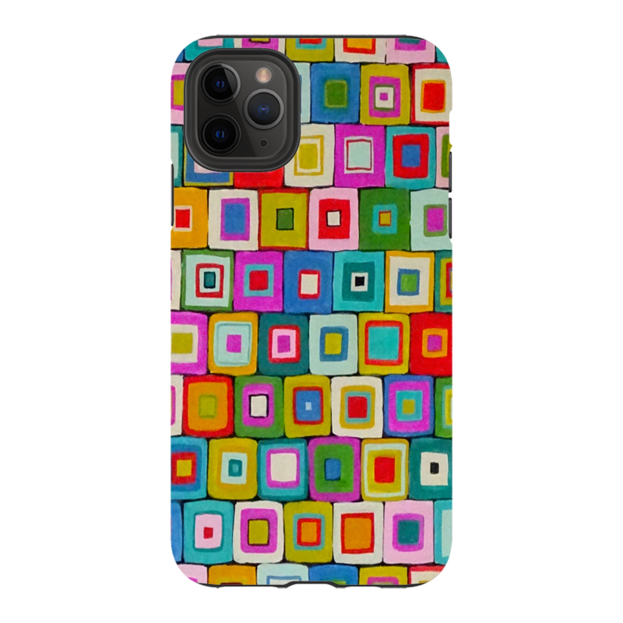 iPhone Tough Case - Atelier Blanket Squares Bright By Sarah Campbell