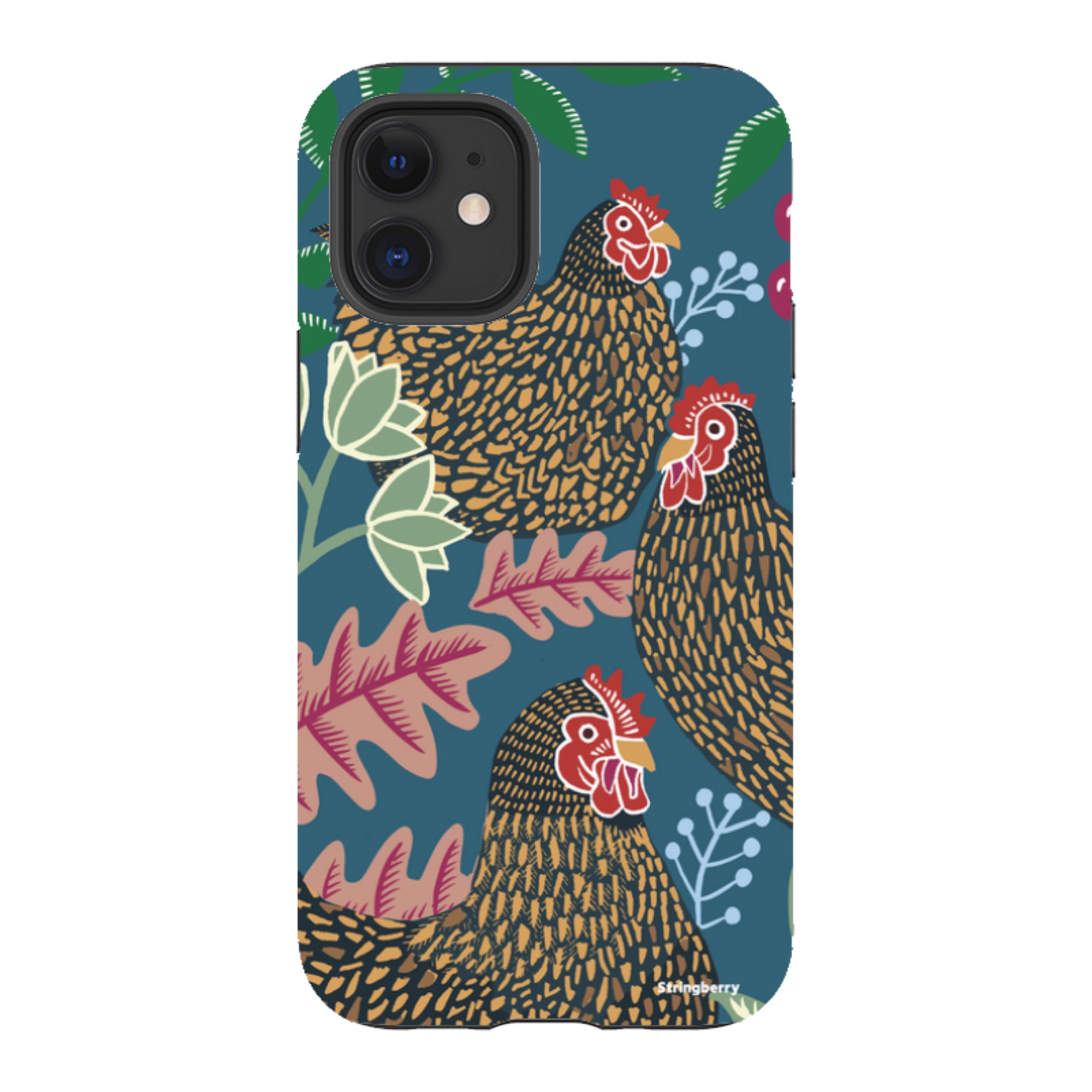 iPhone Tough Case - Three French Hens By Kate Heiss