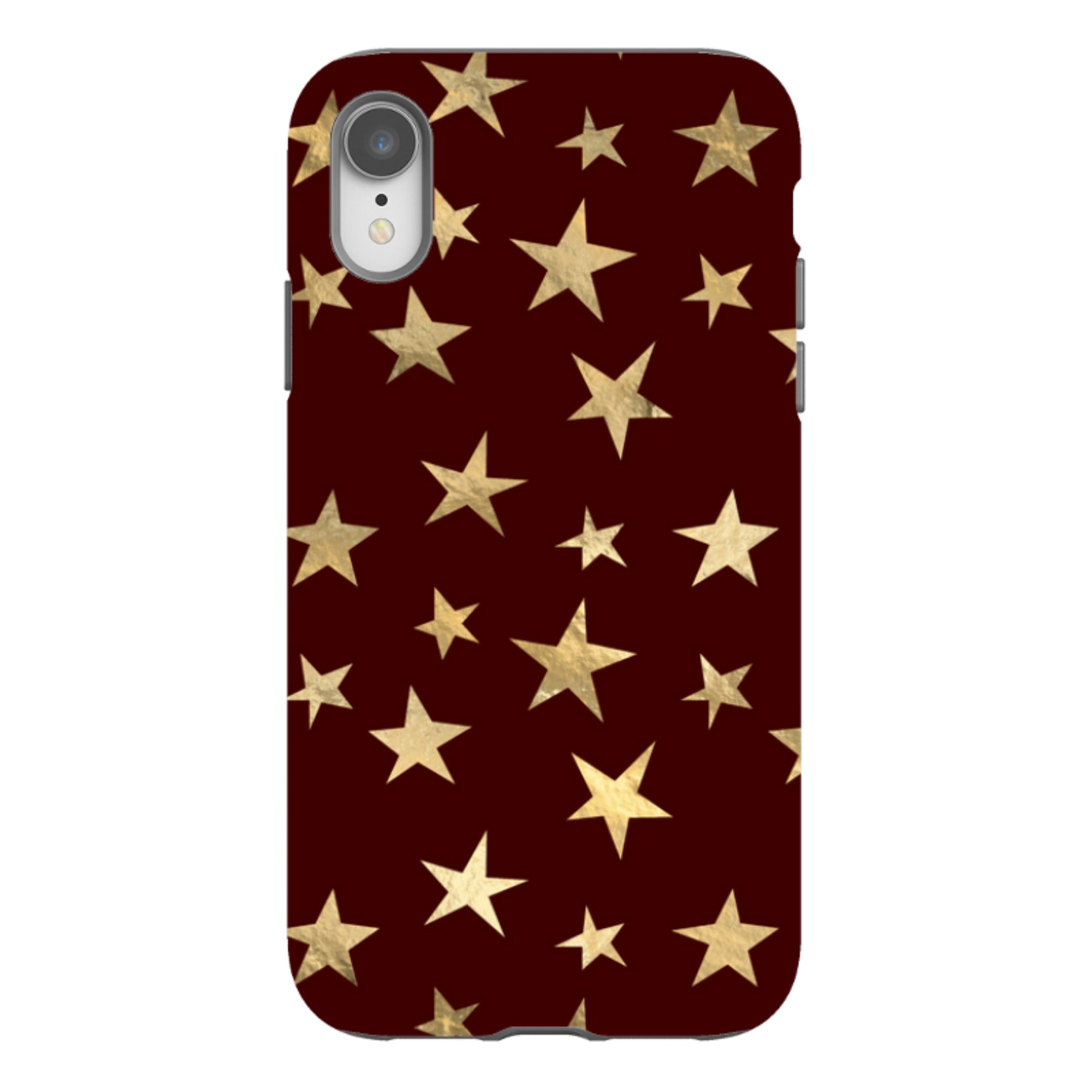 iPhone Tough Case - Brown and Gold Stars