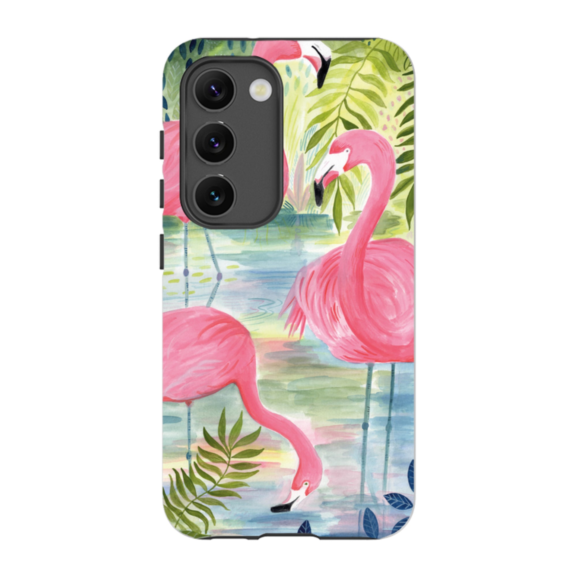 Samsung Tough Case - Three Flamingo By Bex Parkin
