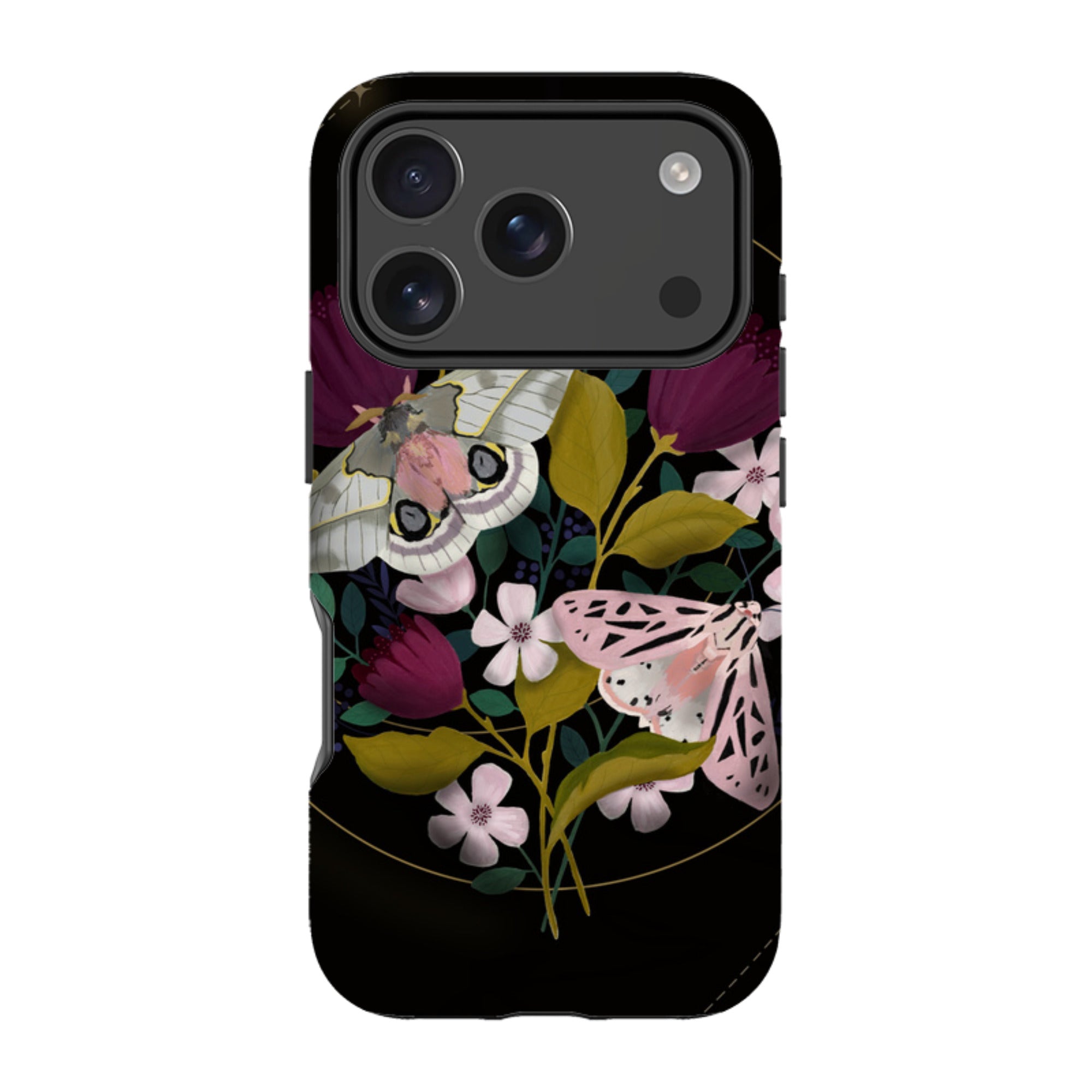 iPhone Tough Case - Moon Moths By Bex Parkin