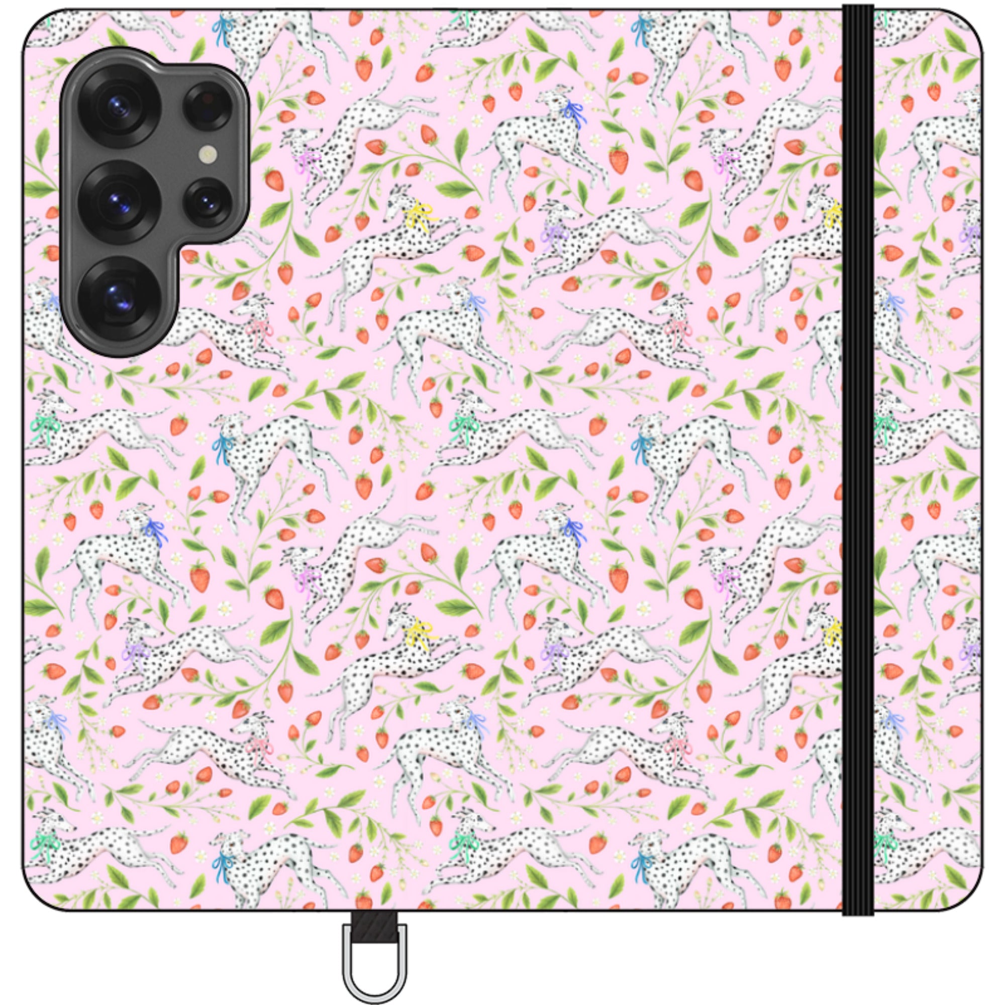 Spots and Strawbs Wallet Case By Catherine Rowe