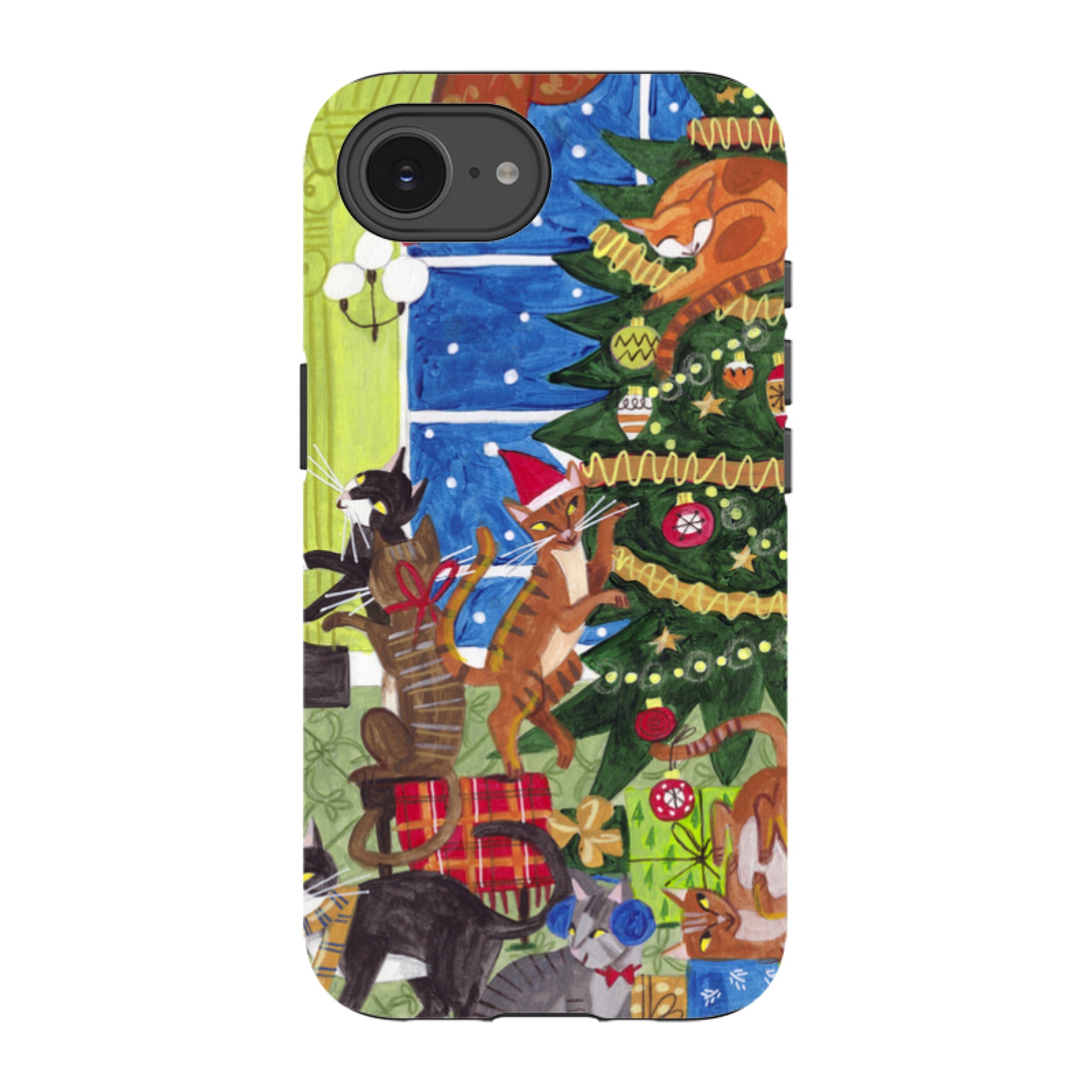 iPhone Tough Case - Christmas Cats By Caroline Bonne Muller