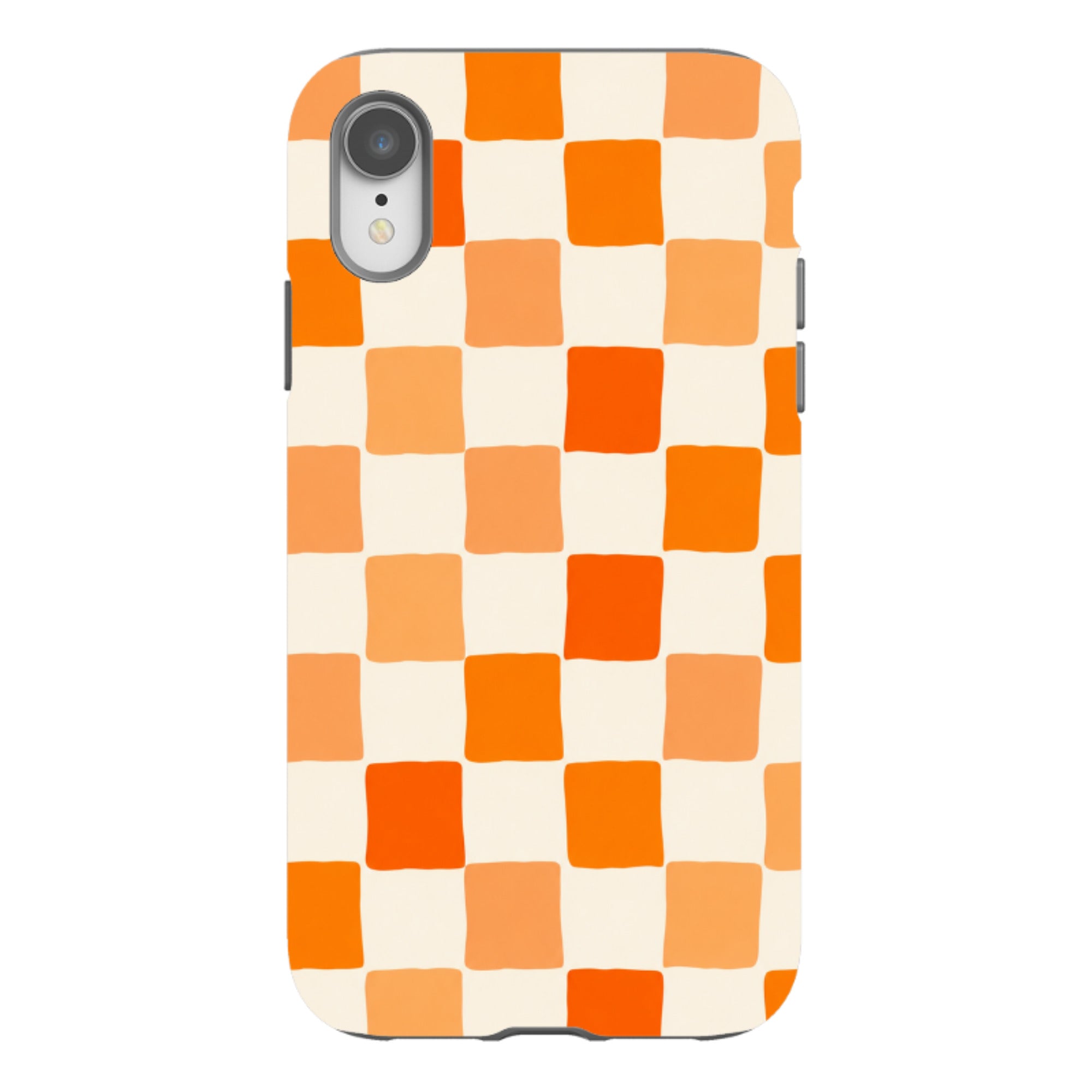 iPhone Tough Case - Orange Checkerboard