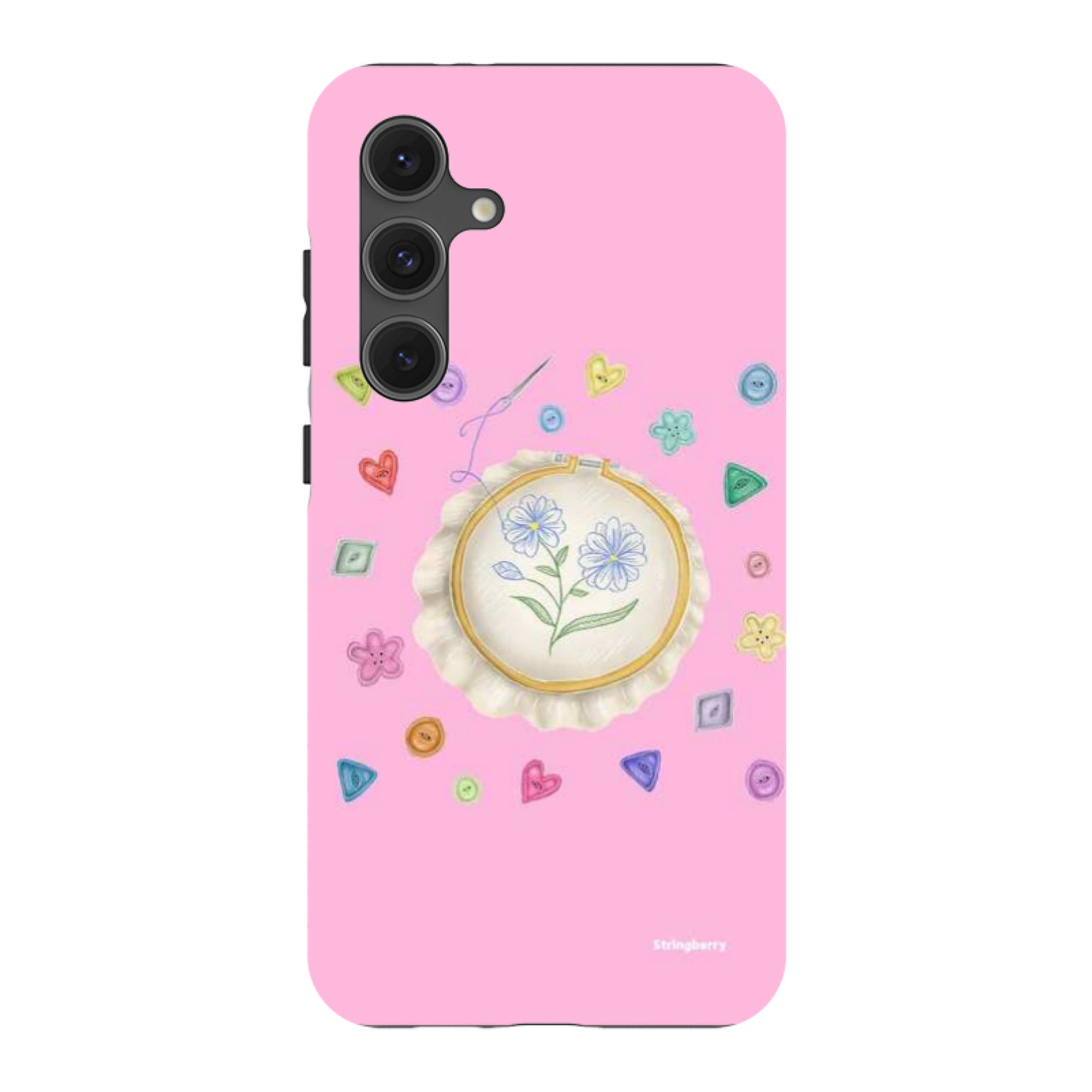 Samsung Tough Case - Flower Buttons Needlework By Catherine Rowe