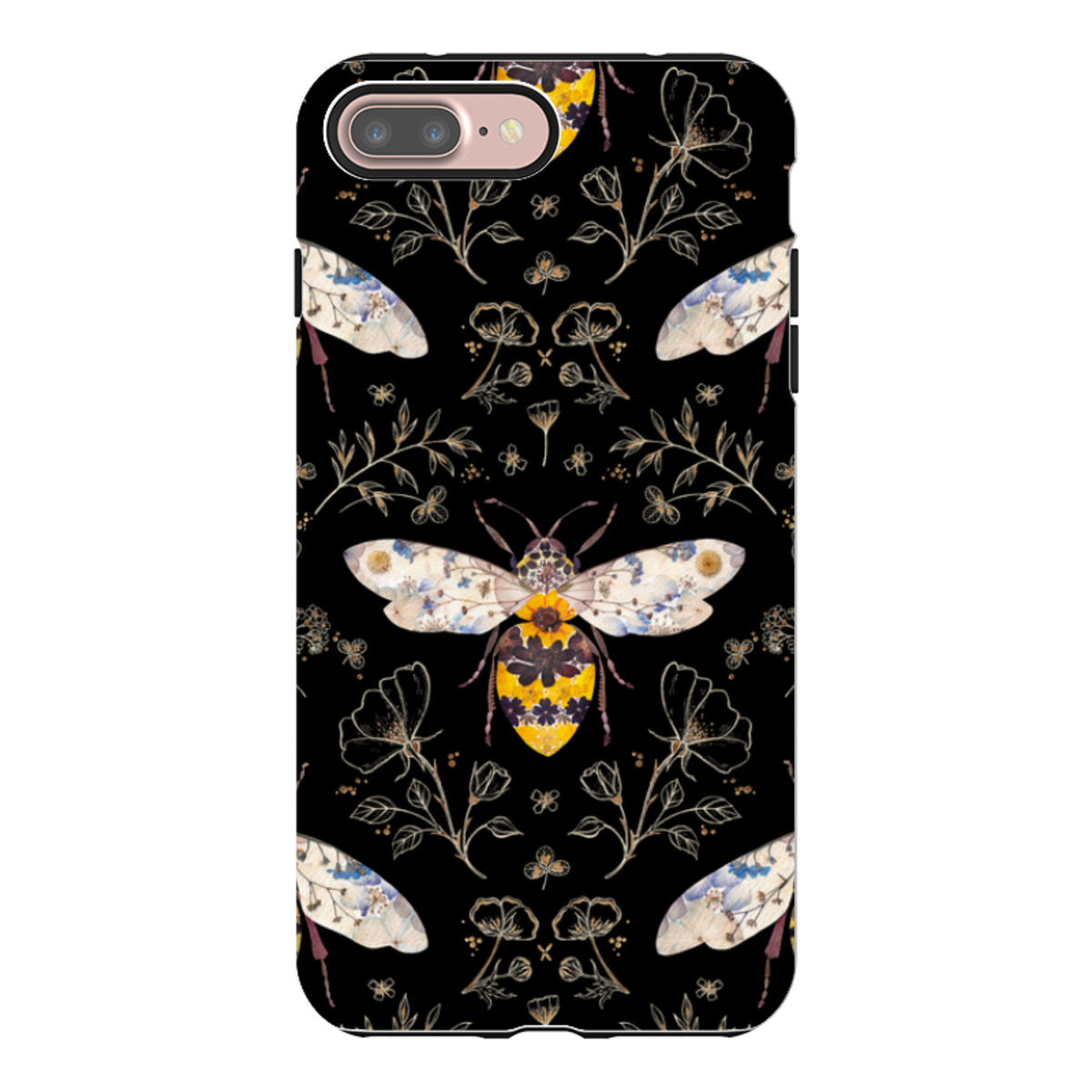 iPhone Tough Case - Midnight Bumble Bee By Helen Ahpornsiri