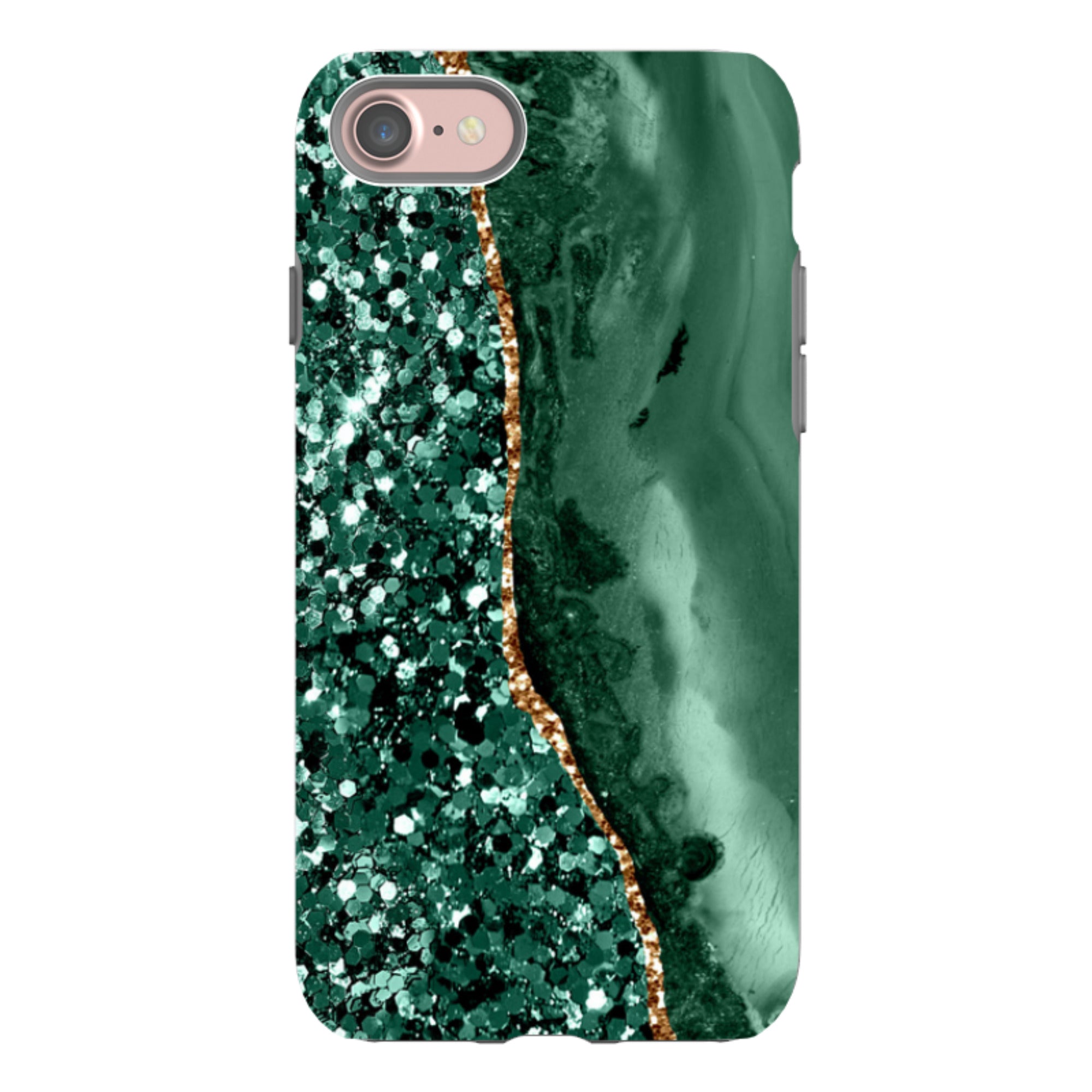iPhone Tough Case - Green Shade (case does not glitter)