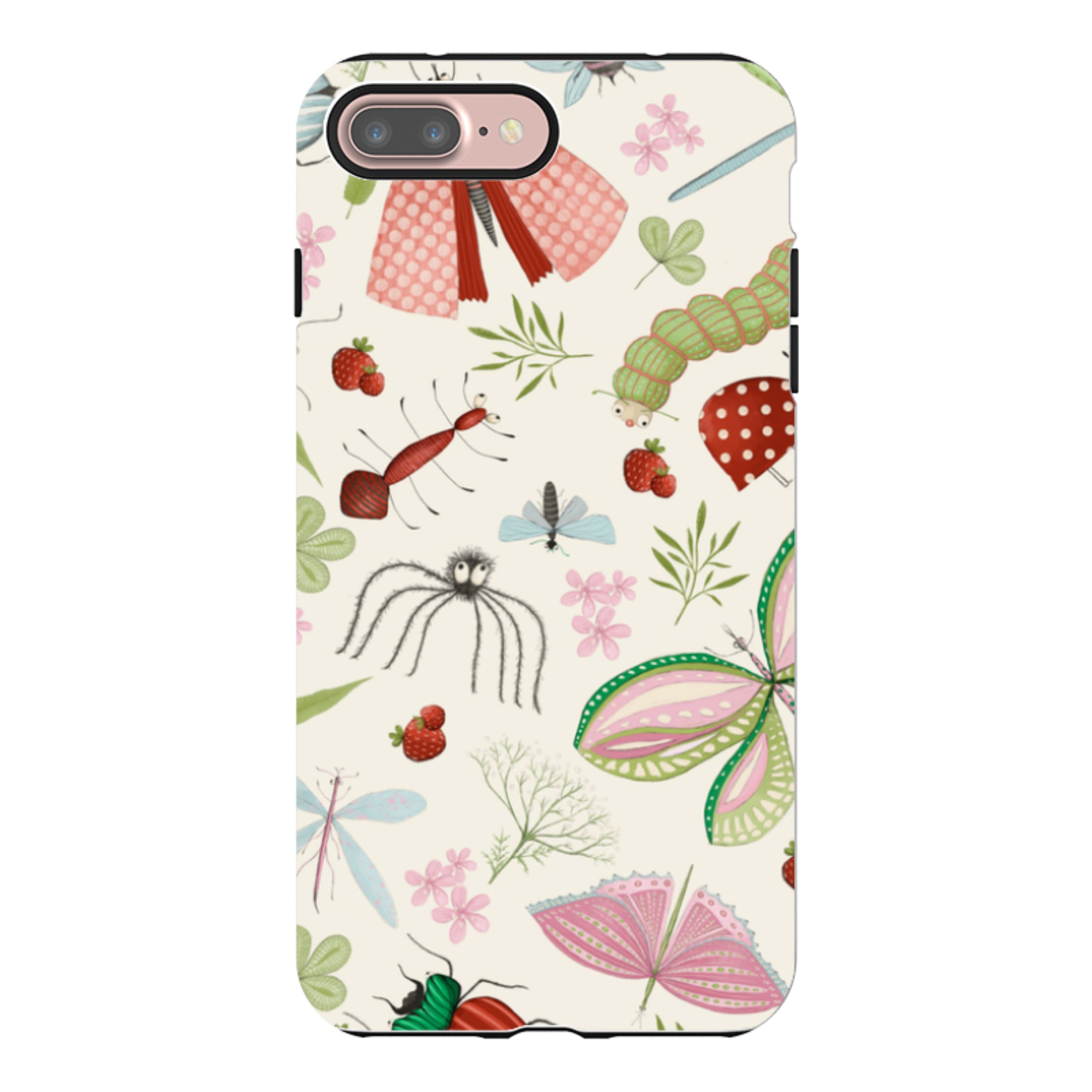 iPhone Tough Case - Insects Pattern By Maja Lindberg