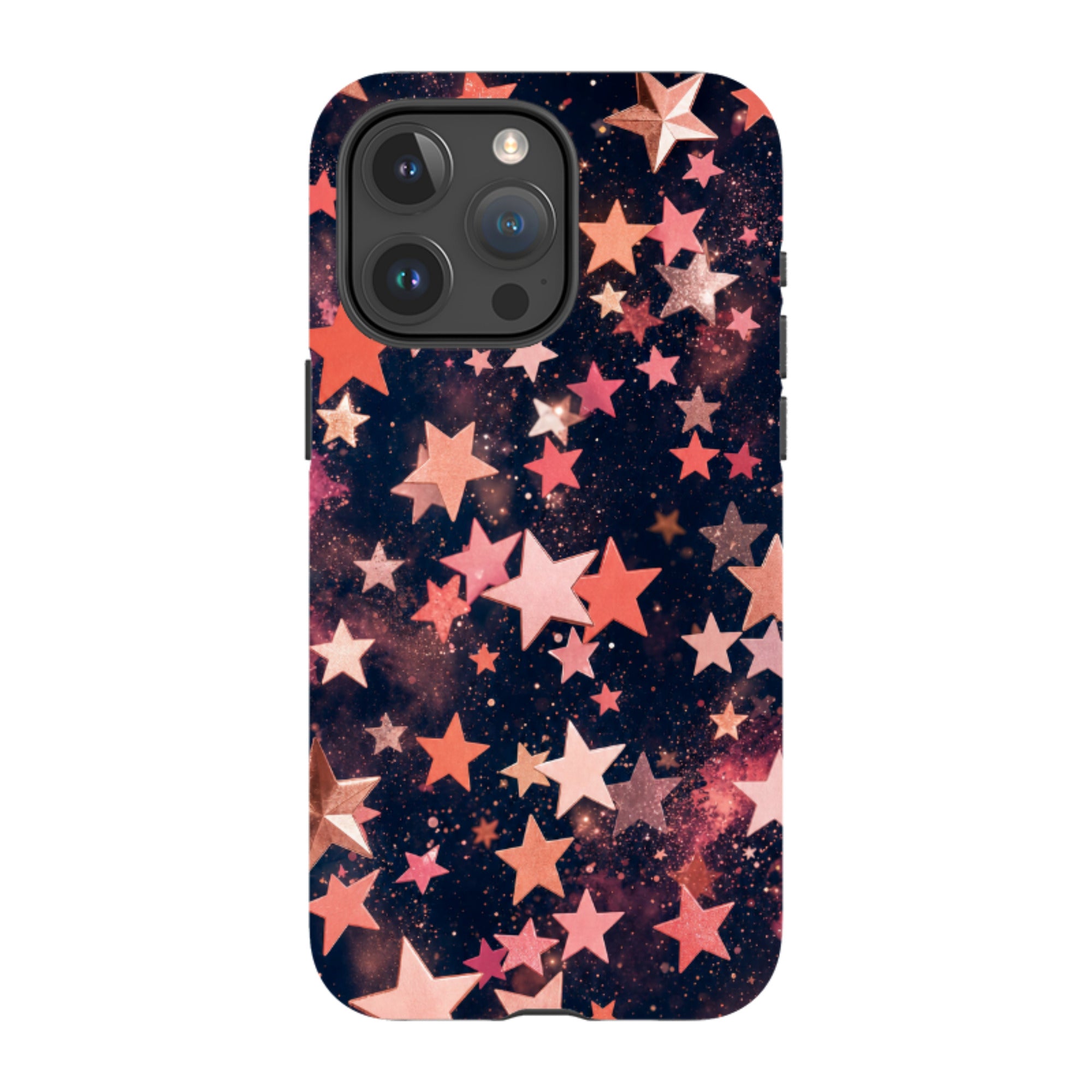 iPhone Tough Case - Rose Gold Galaxy Star