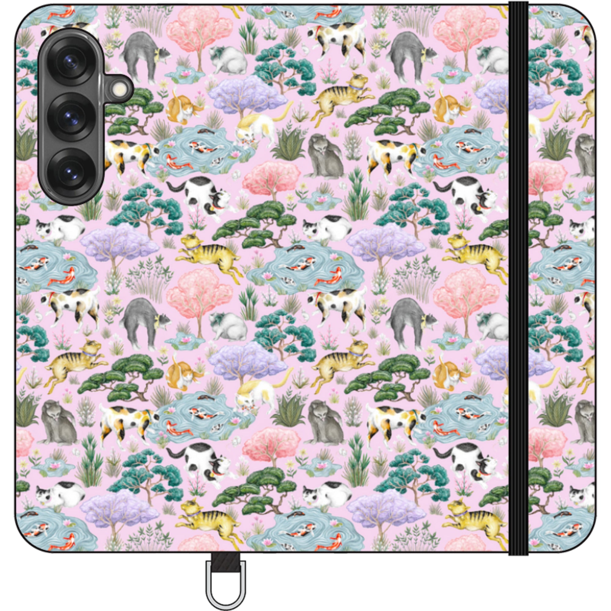 Cat Garden Wallet Case By Catherine Rowe