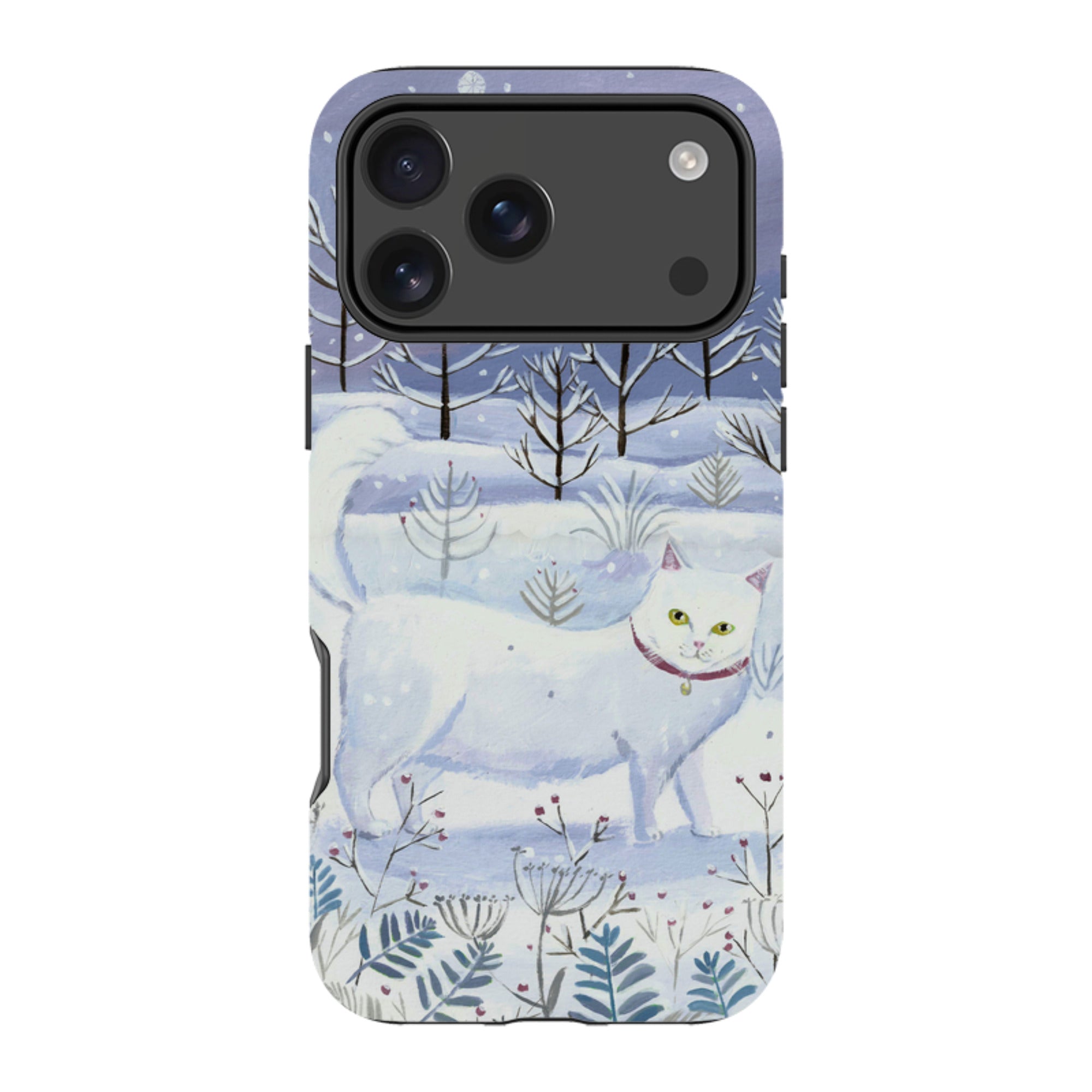 iPhone Tough Case - White Cat By Mary Stubberfield