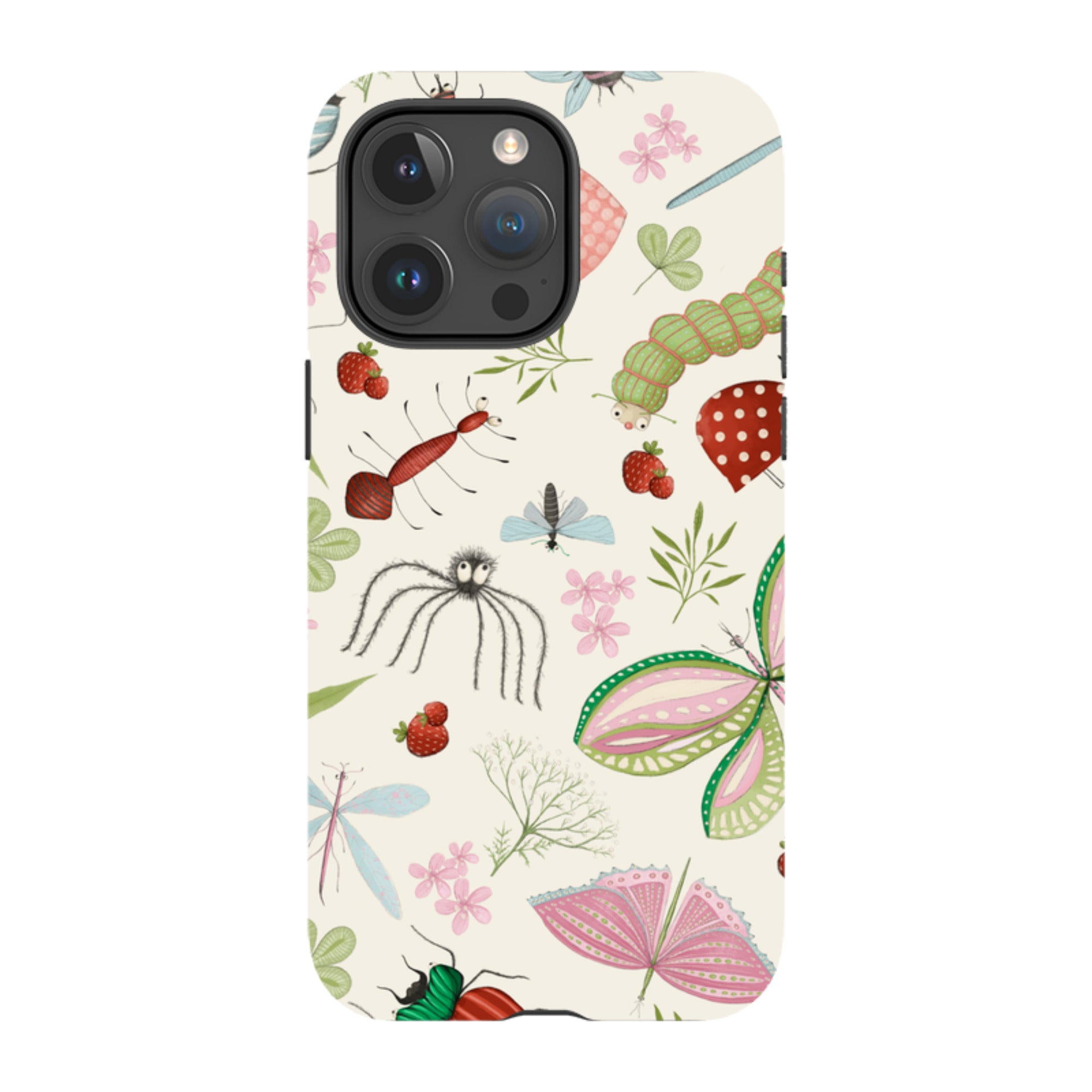 iPhone MagSafe Tough Case -  Insects Pattern By Maja Lindberg