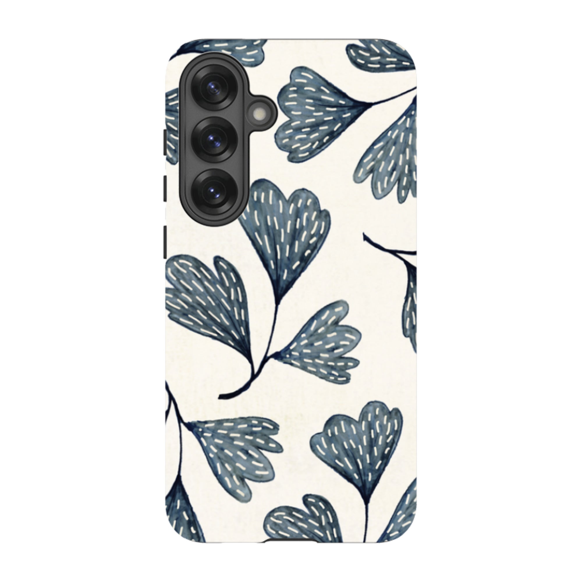 Samsung Tough Case - Indigo Leaves By Katherine Quinn