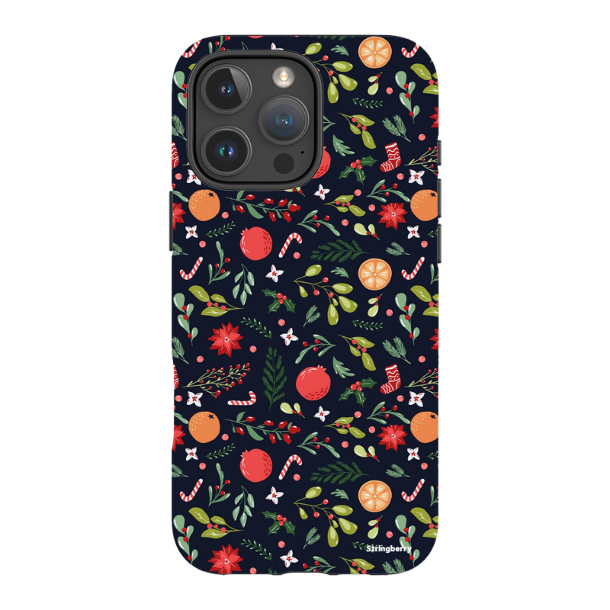 iPhone Tough Case - Oranges and Candy Canes II