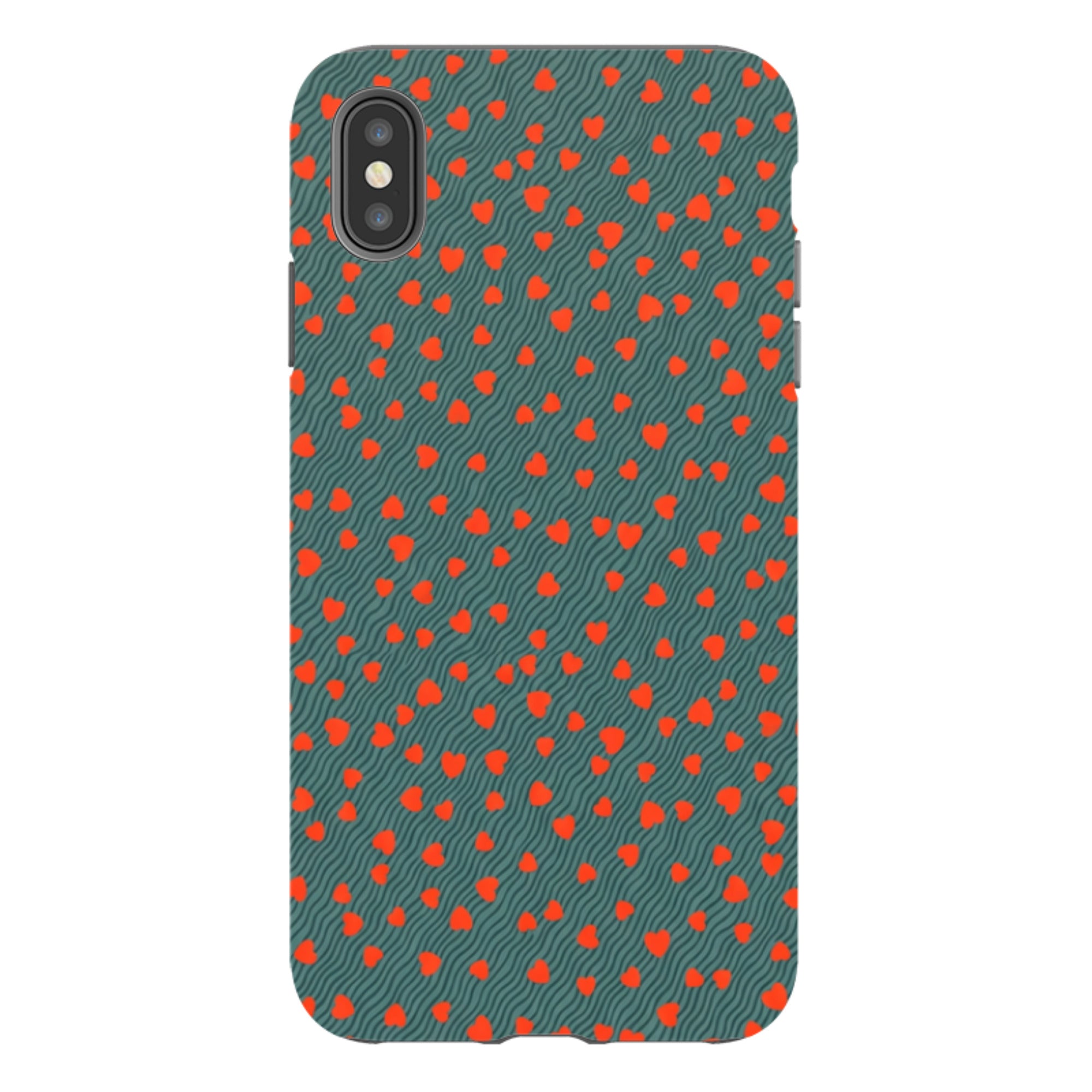 iPhone Tough Case - Red Hearts