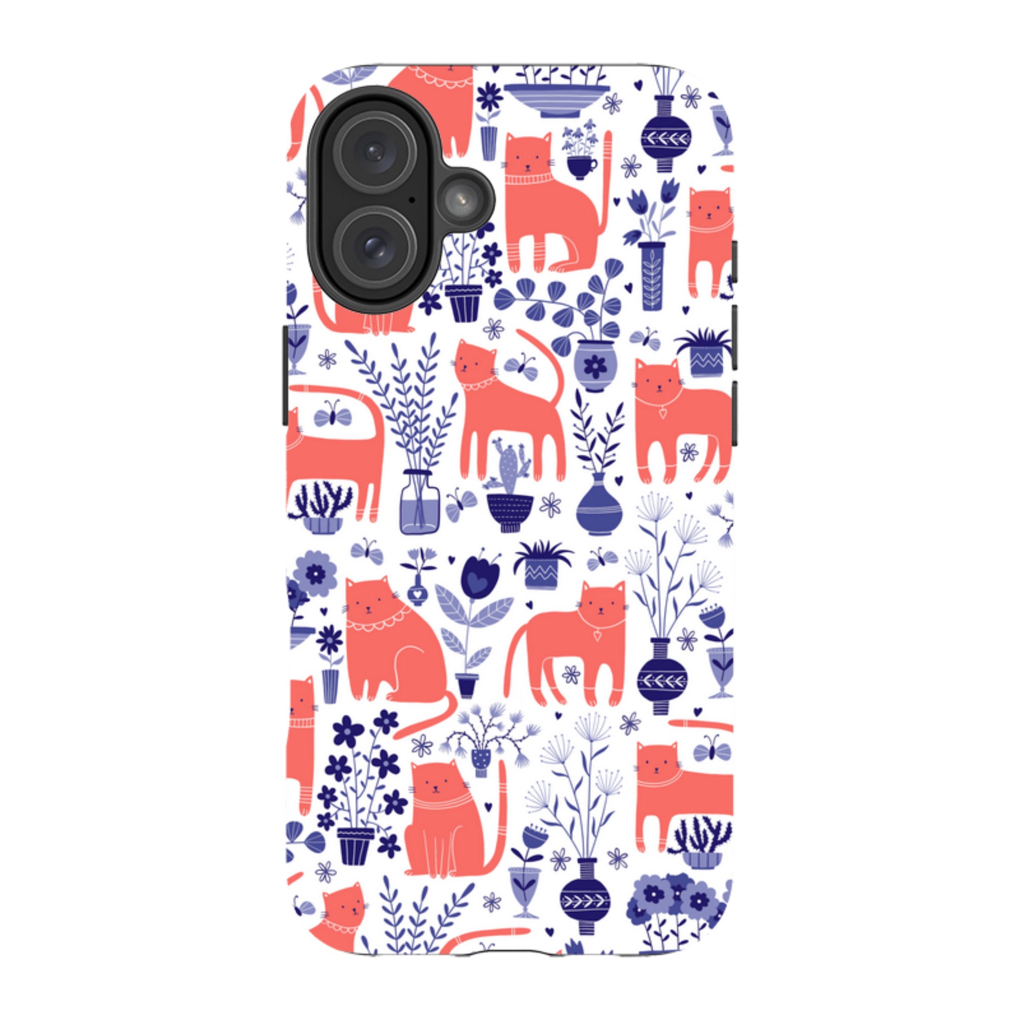 iPhone MagSafe Tough Case -  Coral Cats By Suzy Taylor
