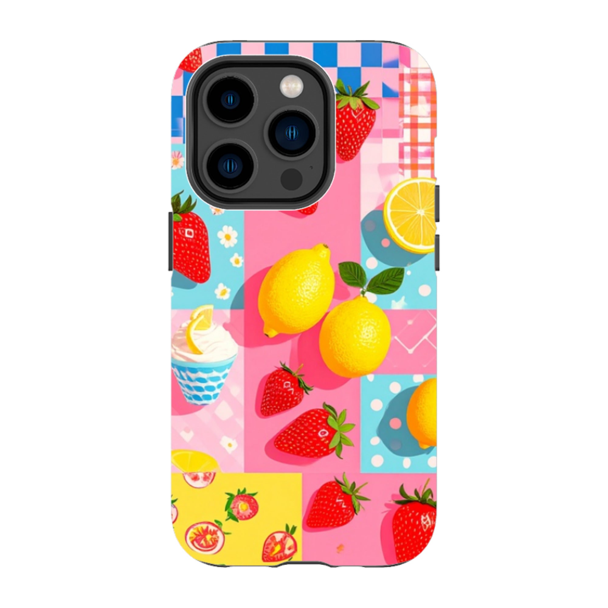 iPhone Tough Case - Lemon Strawberry Ice Cream