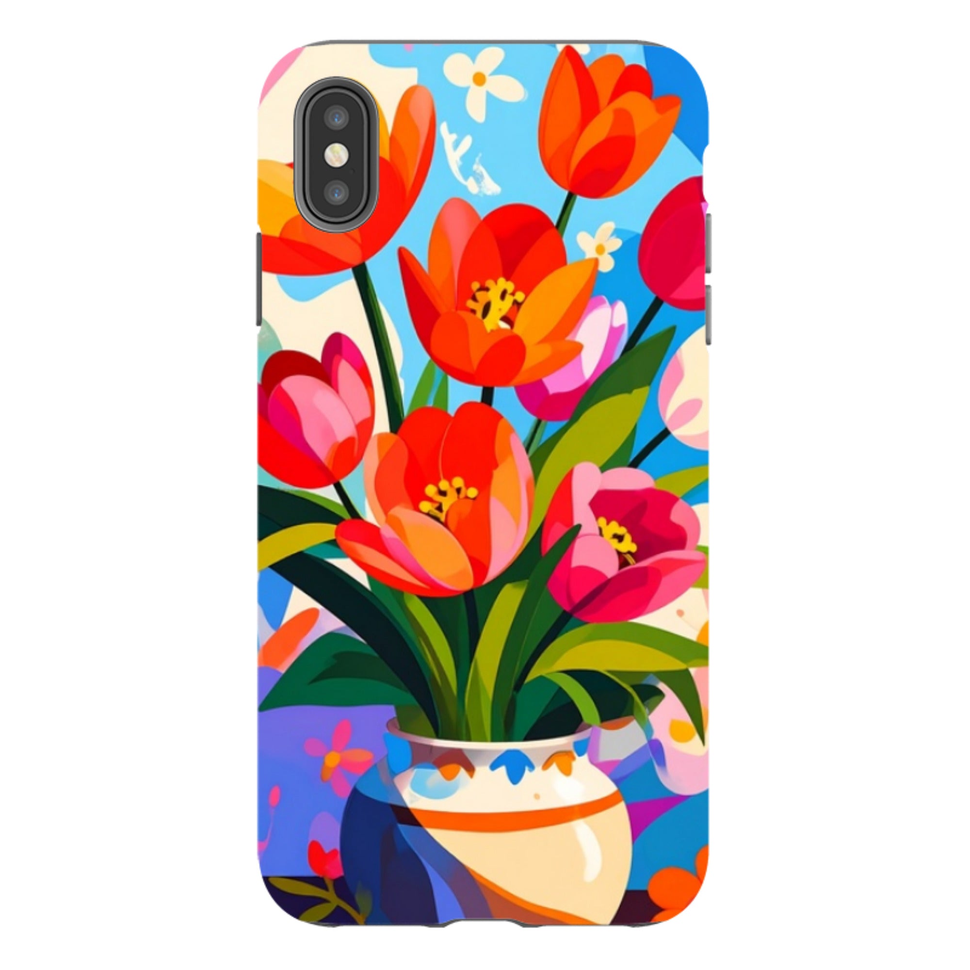 iPhone Tough Case - Tulip Pot Floral