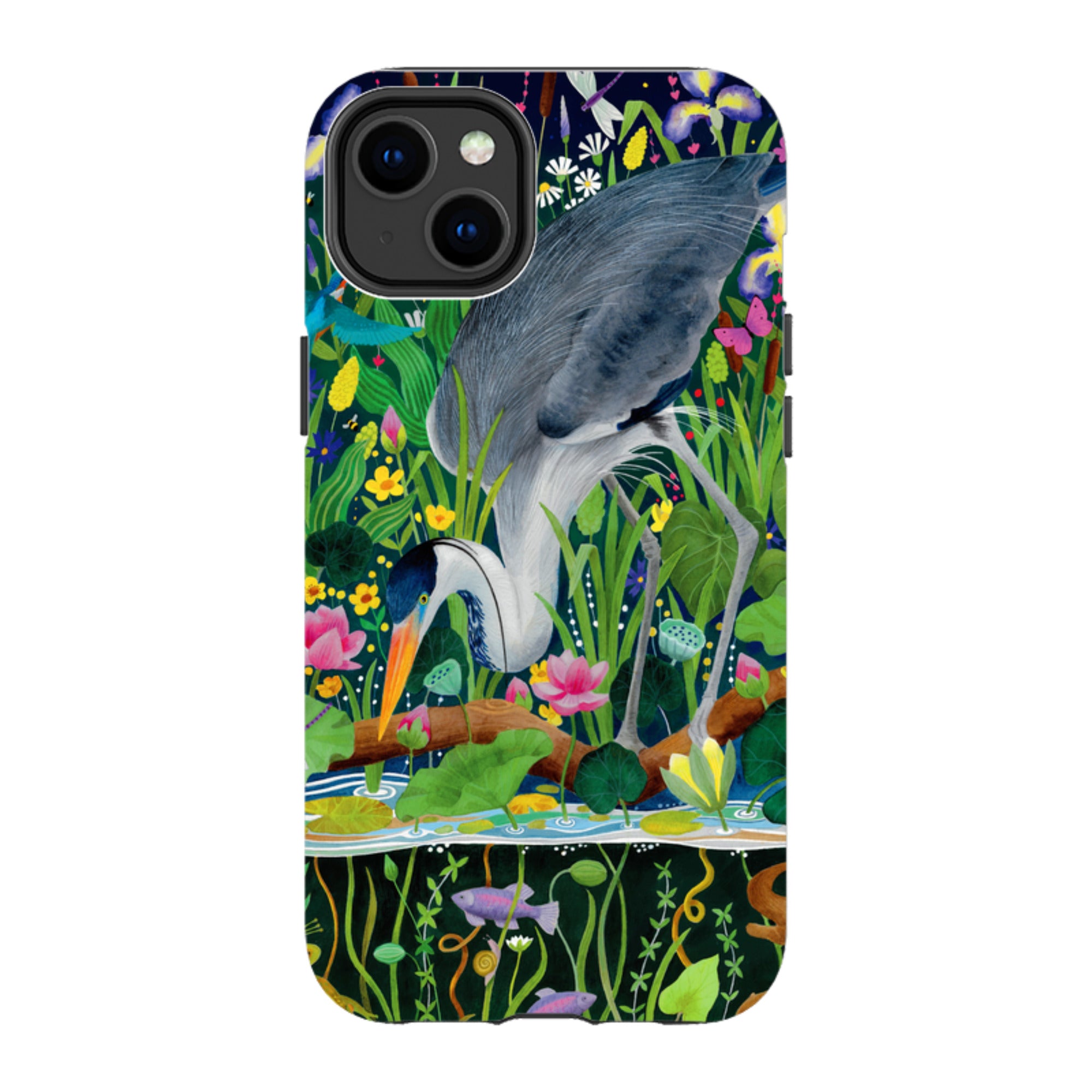 iPhone Tough Case - Heron Fishing By Bex Parkin
