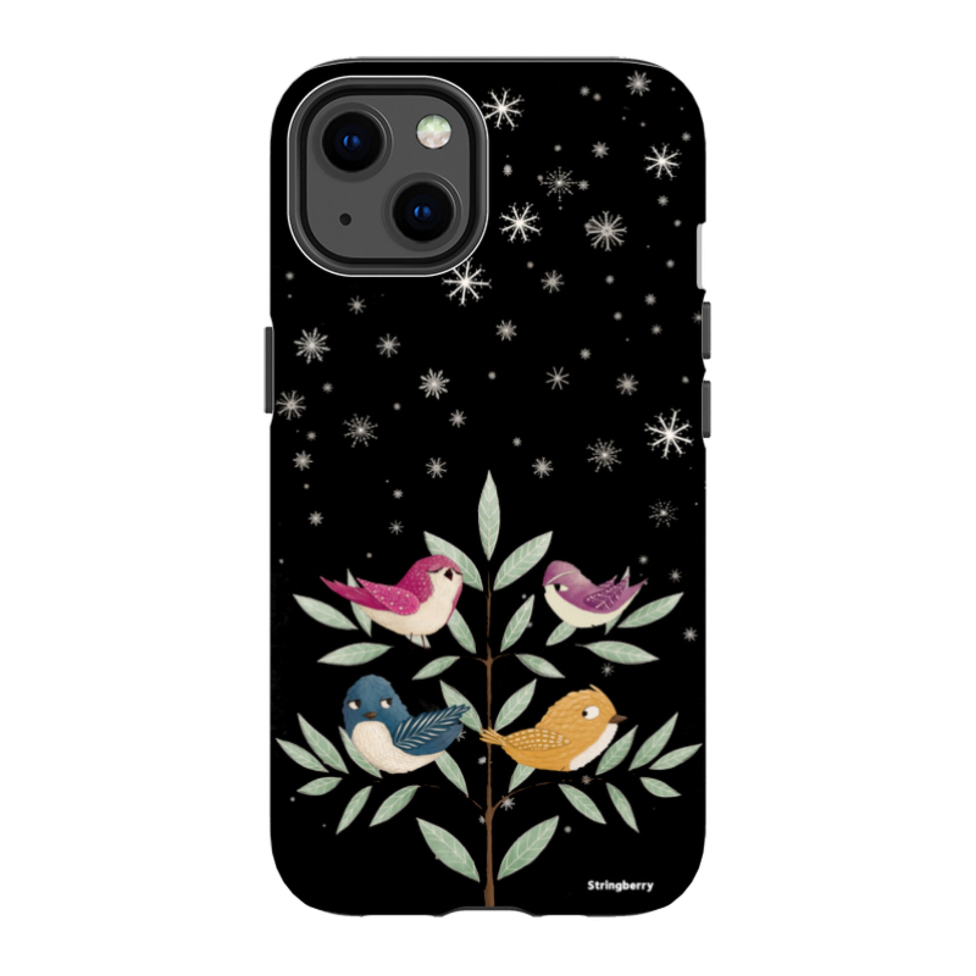 iPhone MagSafe Tough Case - Garden Birds Black By Maja Lindberg