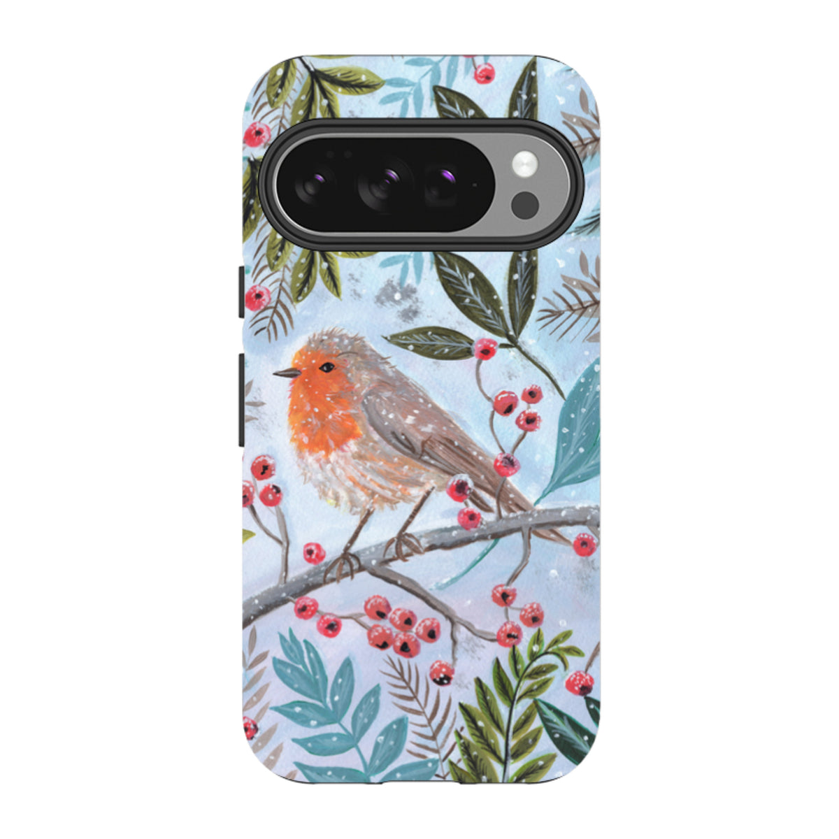 Google Tough Case - Robin With Berries By Mary Stubberfield