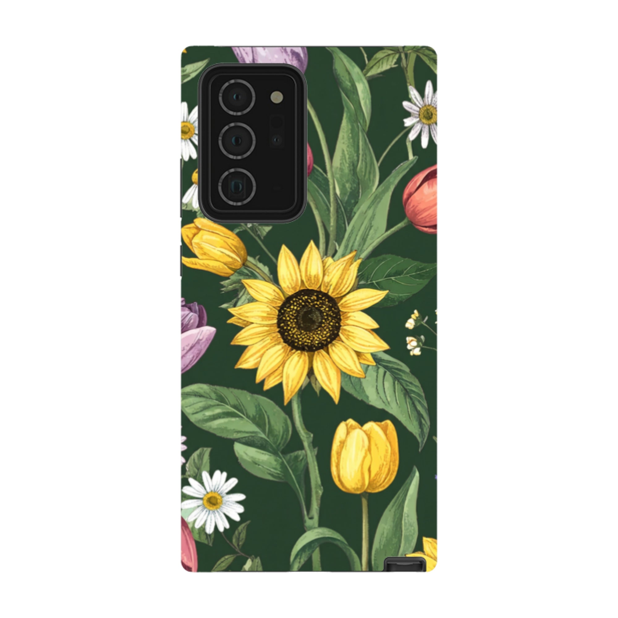Samsung Tough  Case - Green Sunflowers