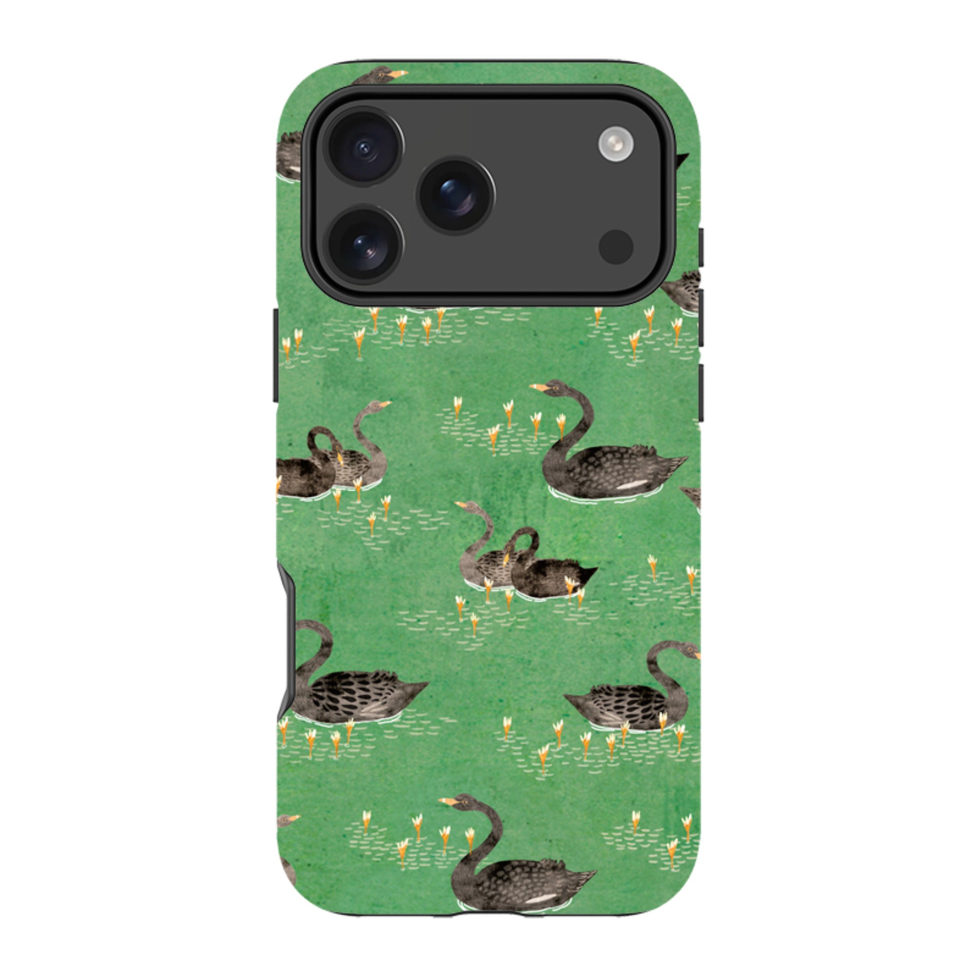 iPhone Tough Case - Swans Green By Katherine Quinn