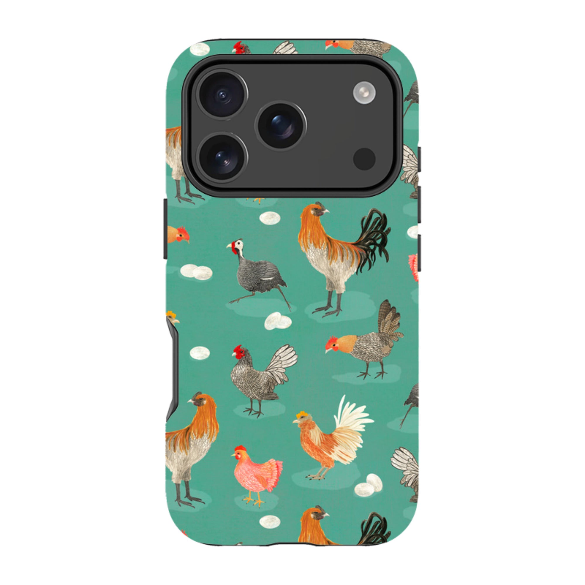 iPhone MagSafe Tough Case - Chicken Teal By Katherine Quinn