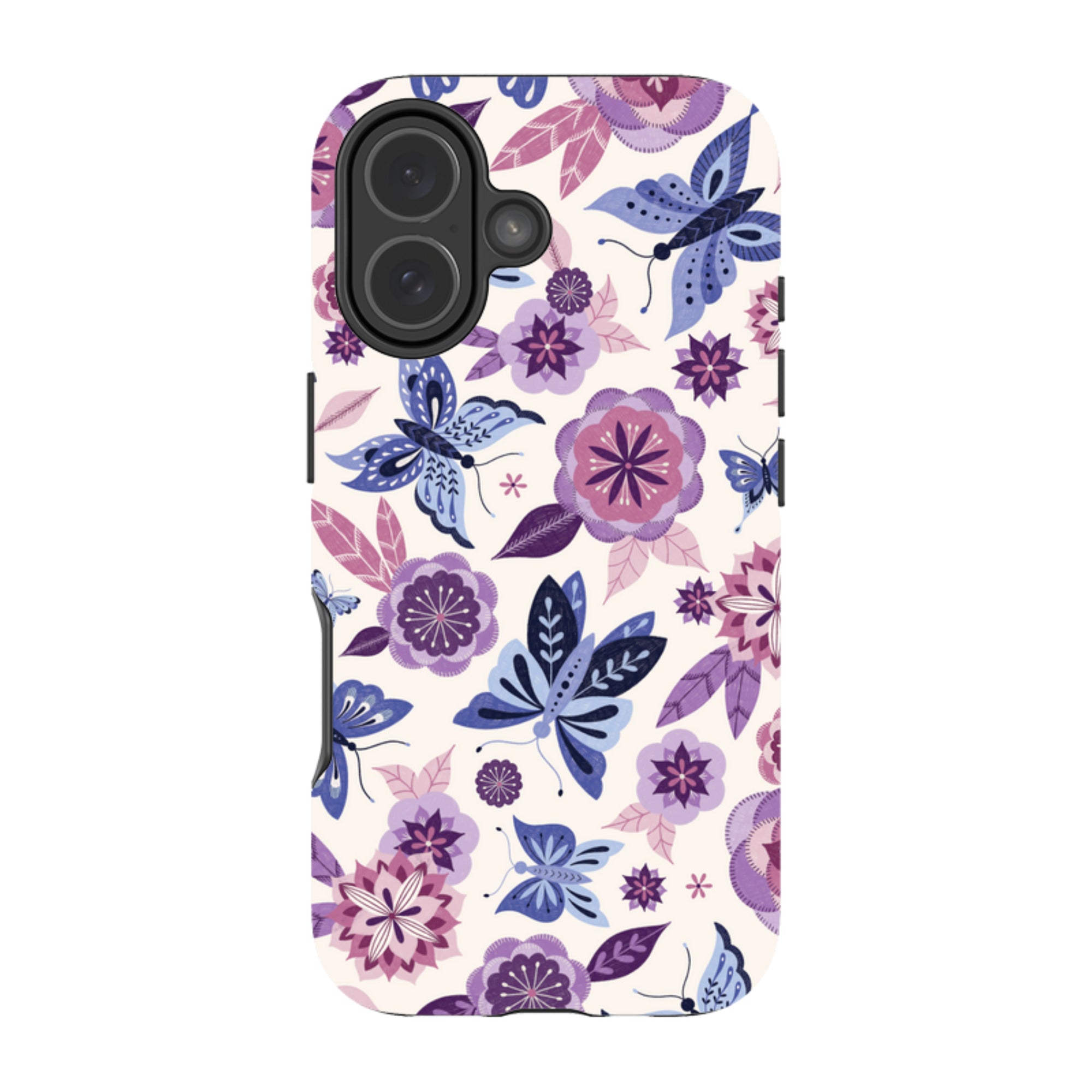 iPhone Tough Case - Butterfly Blooms Ivory By Jenny Zemanek