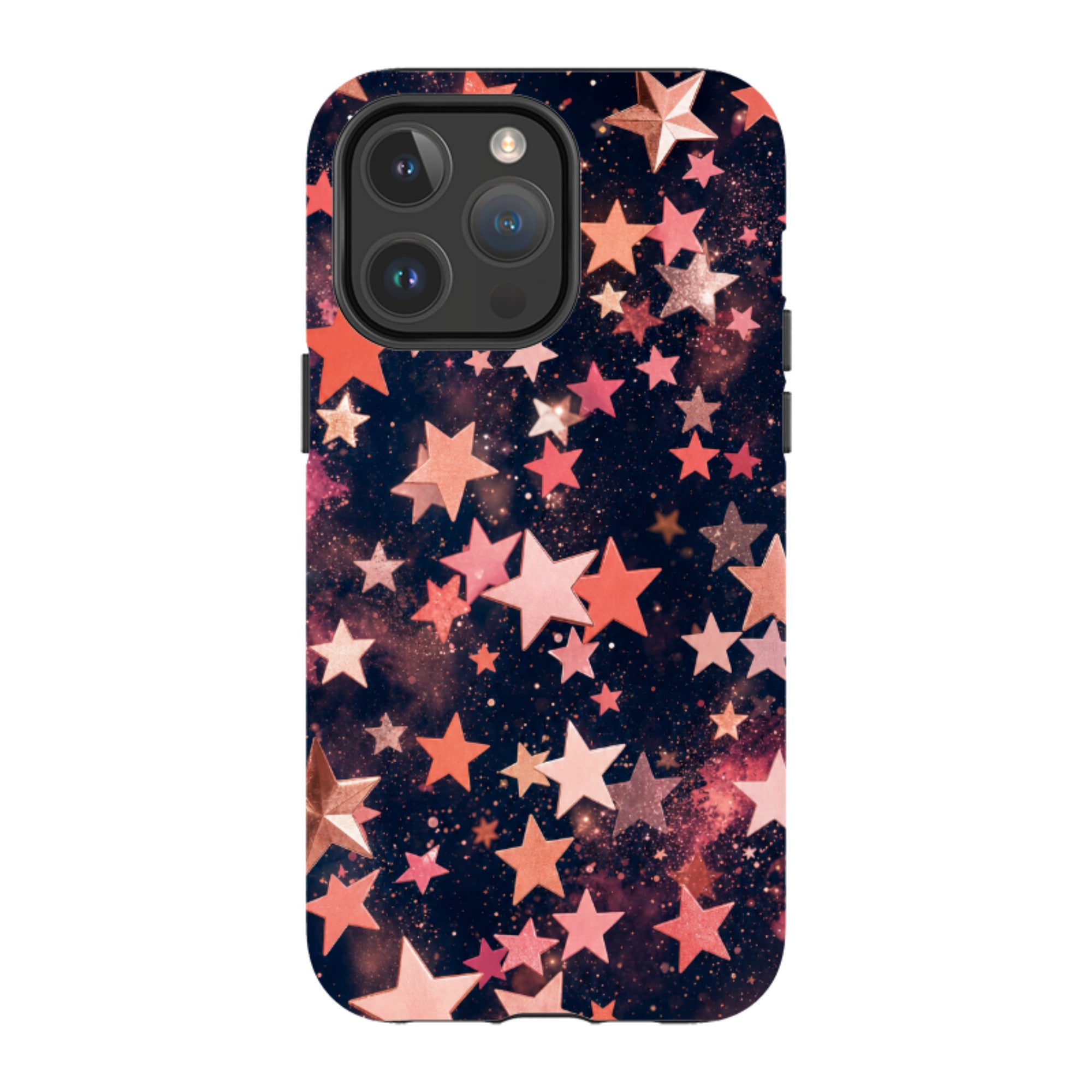 iPhone MagSafe Tough Case - Rose Gold Galaxy Star