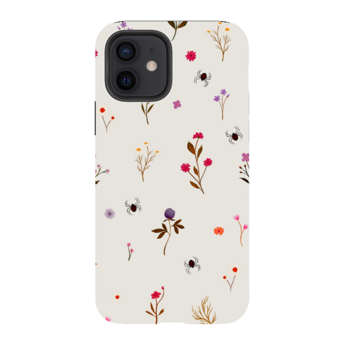 iPhone Tough Case - Florals and Spiders - Stone By Katherine Quinn