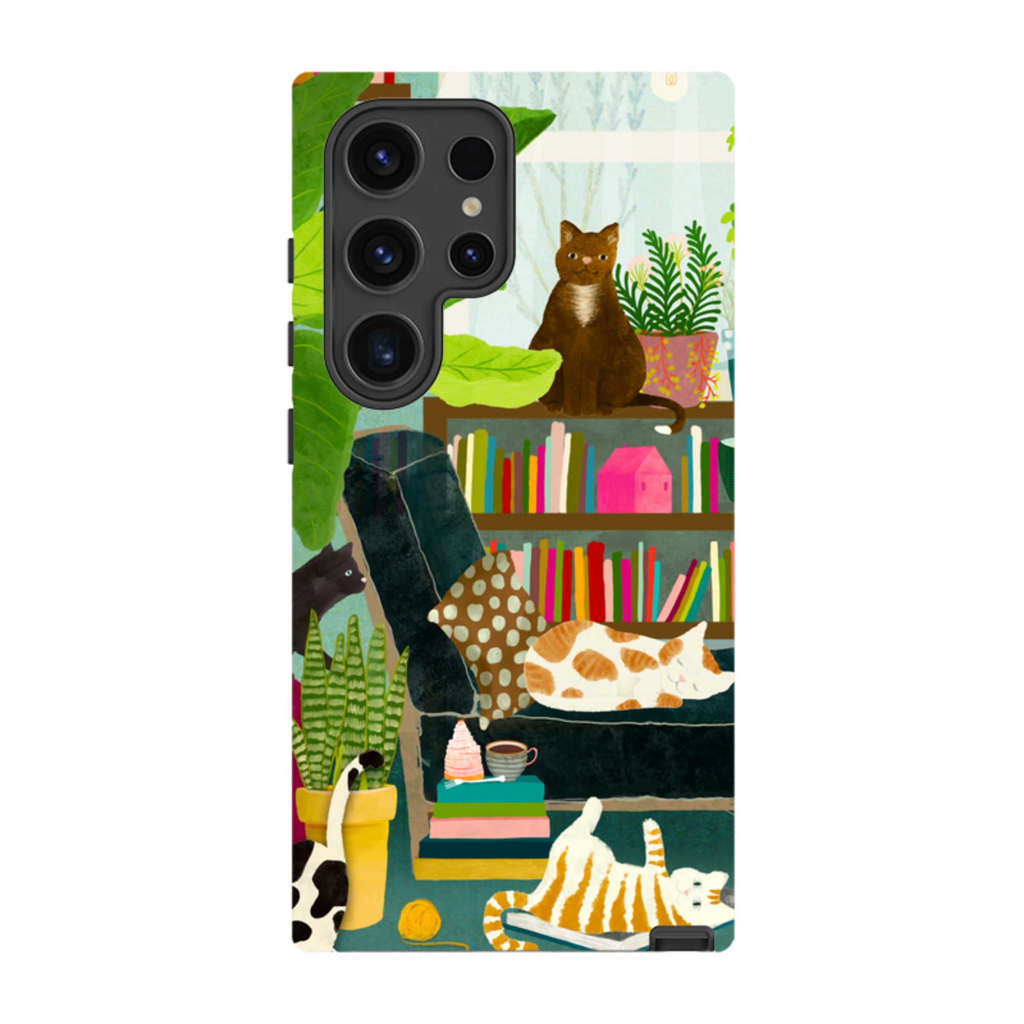 Samsung Tough Case - Cat Library By Katherine Quinn