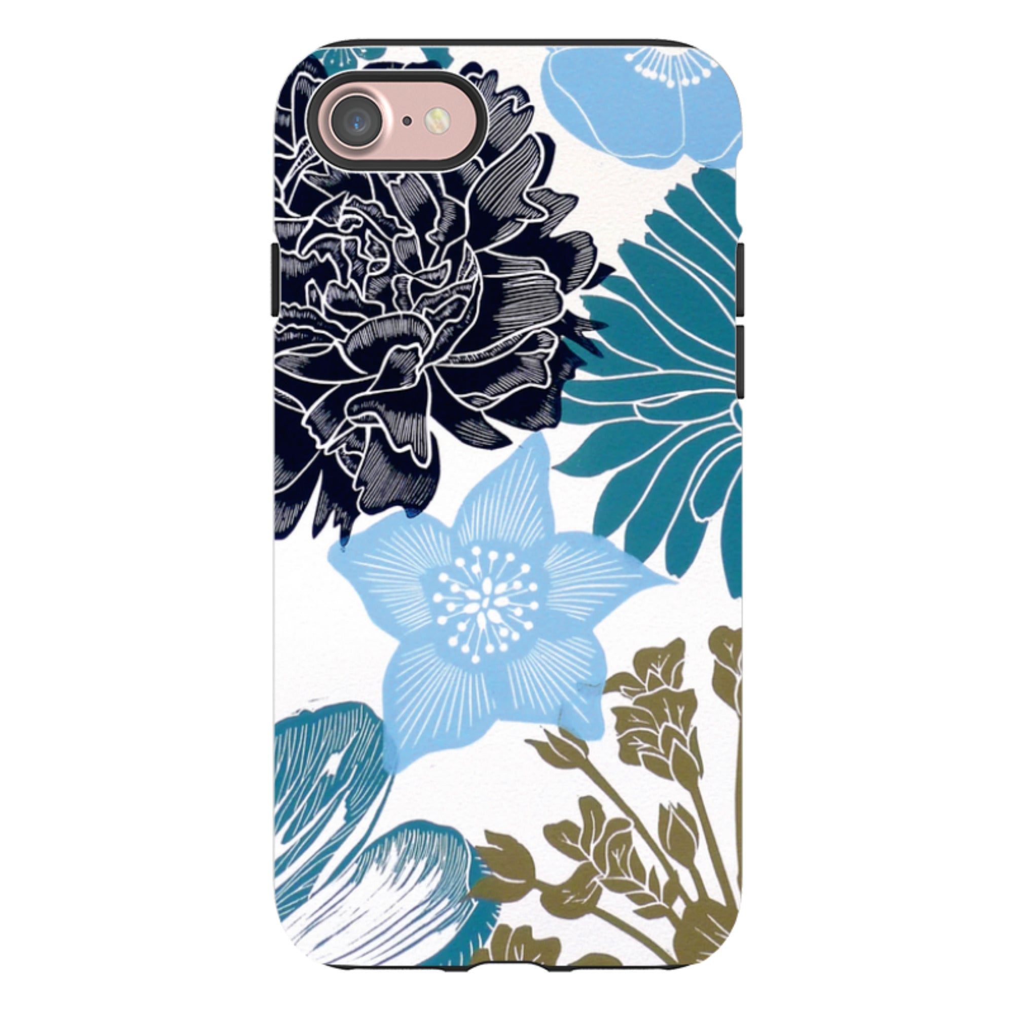iPhone Tough Case - Cottage Garden Blue By Kate Heiss