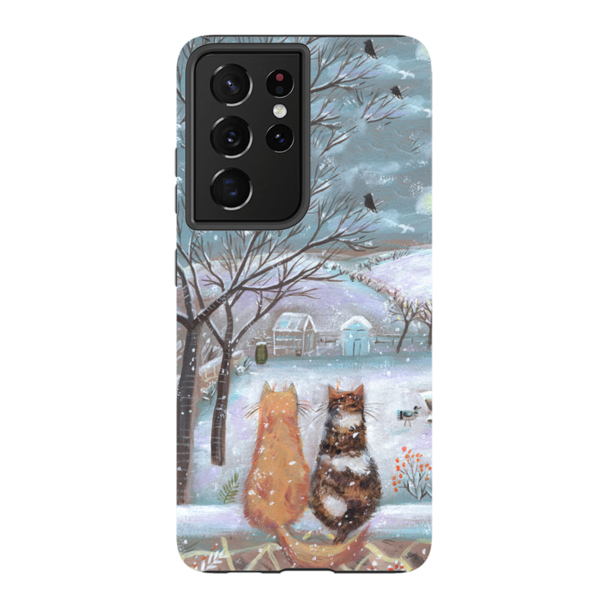 Samsung Tough Case - Winter Cottage Cats By Mary Stubberfield