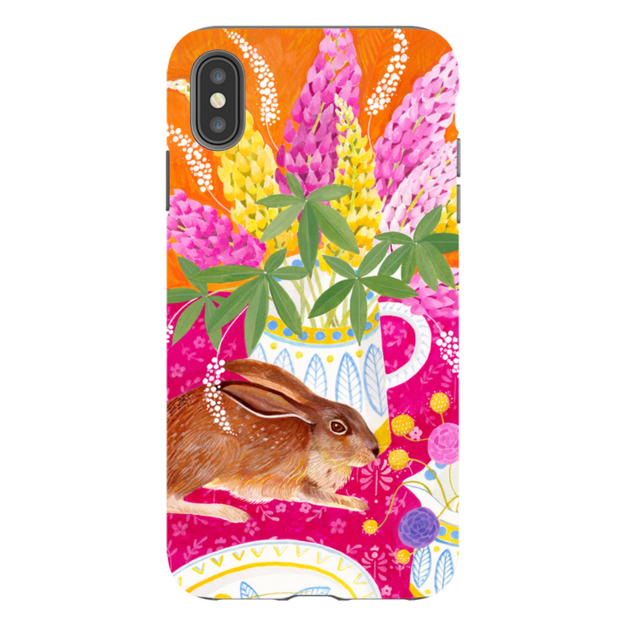 iPhone Tough Case - Rabbit Lupins By Bex Parkin