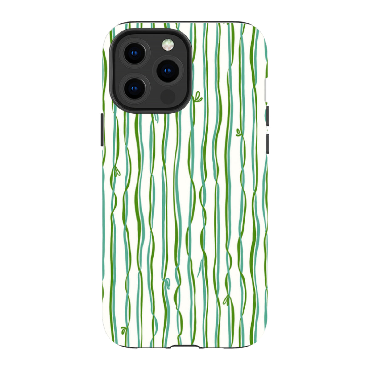 iPhone Tough Case - Ribbons blue and green By Katherine Quinn