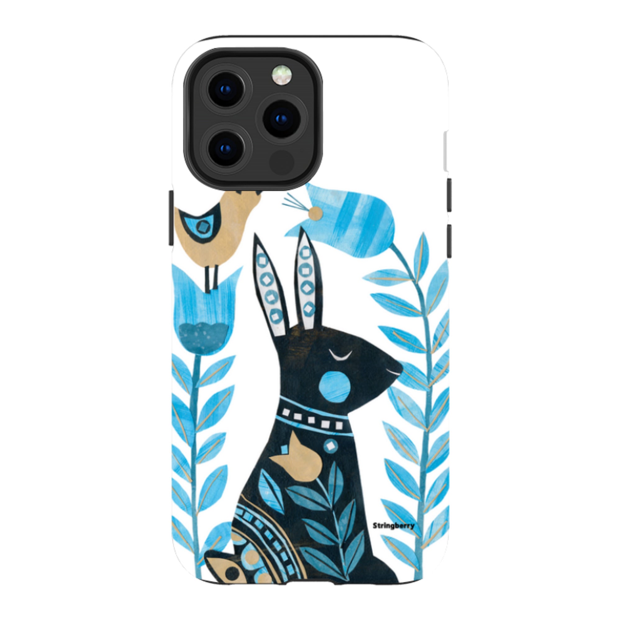 iPhone MagSafe Tough Case - Folk Rabbit By Tracey English