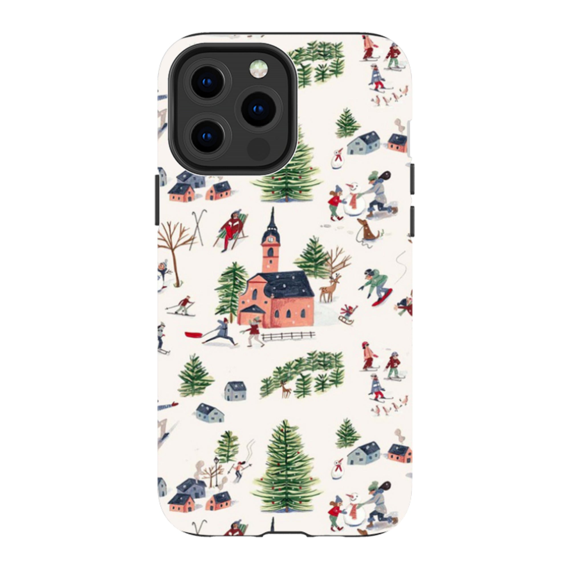 iPhone Tough Case - Skiing By Caroline Bonne Muller