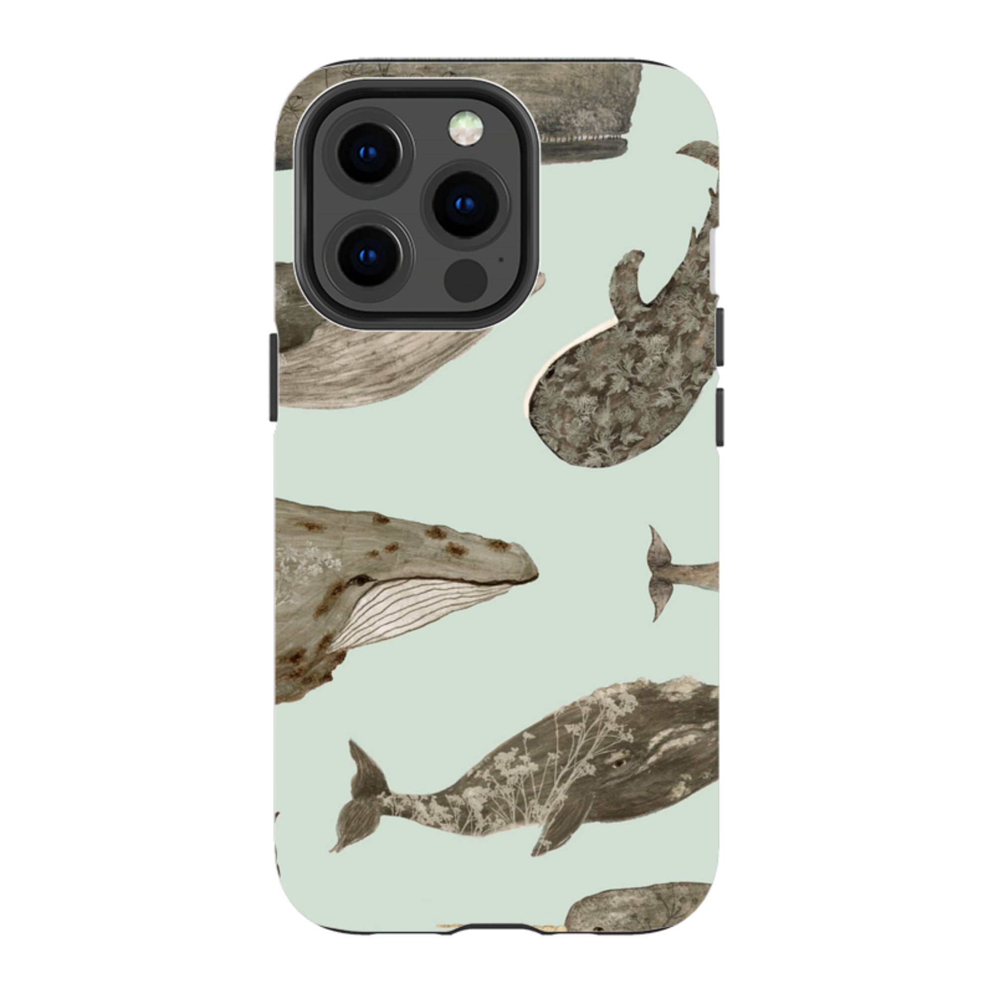 iPhone Tough Case - Wild Flower Whales By Katherine Quinn